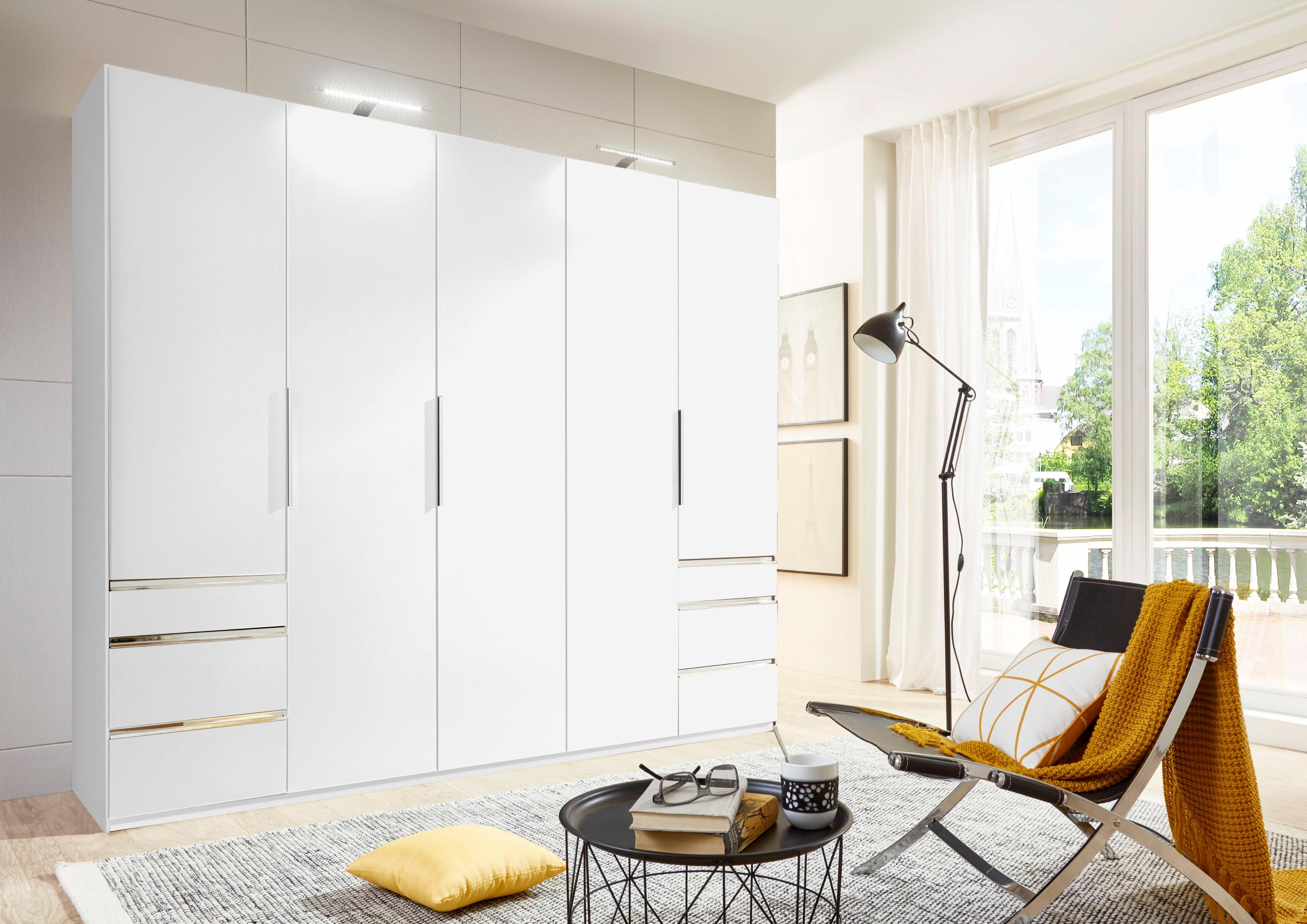Kleiderschrank Wimex "Level By Fresh To Go", Weiß, B:250Cm H:236Cm T:58Cm, SchräNke, Kleiderschrank, Mit Schubladen