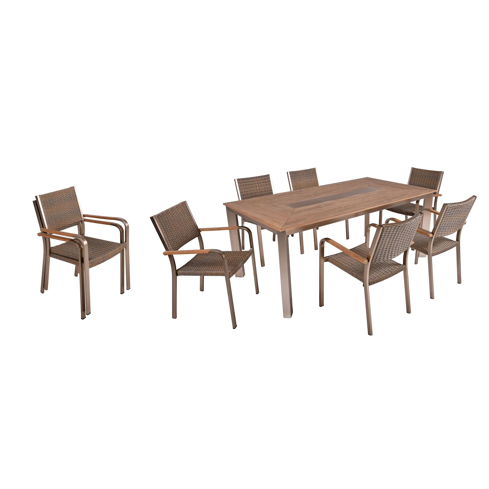 Harms Tischgruppe FLORENCE 1, 7 tlg., champagner