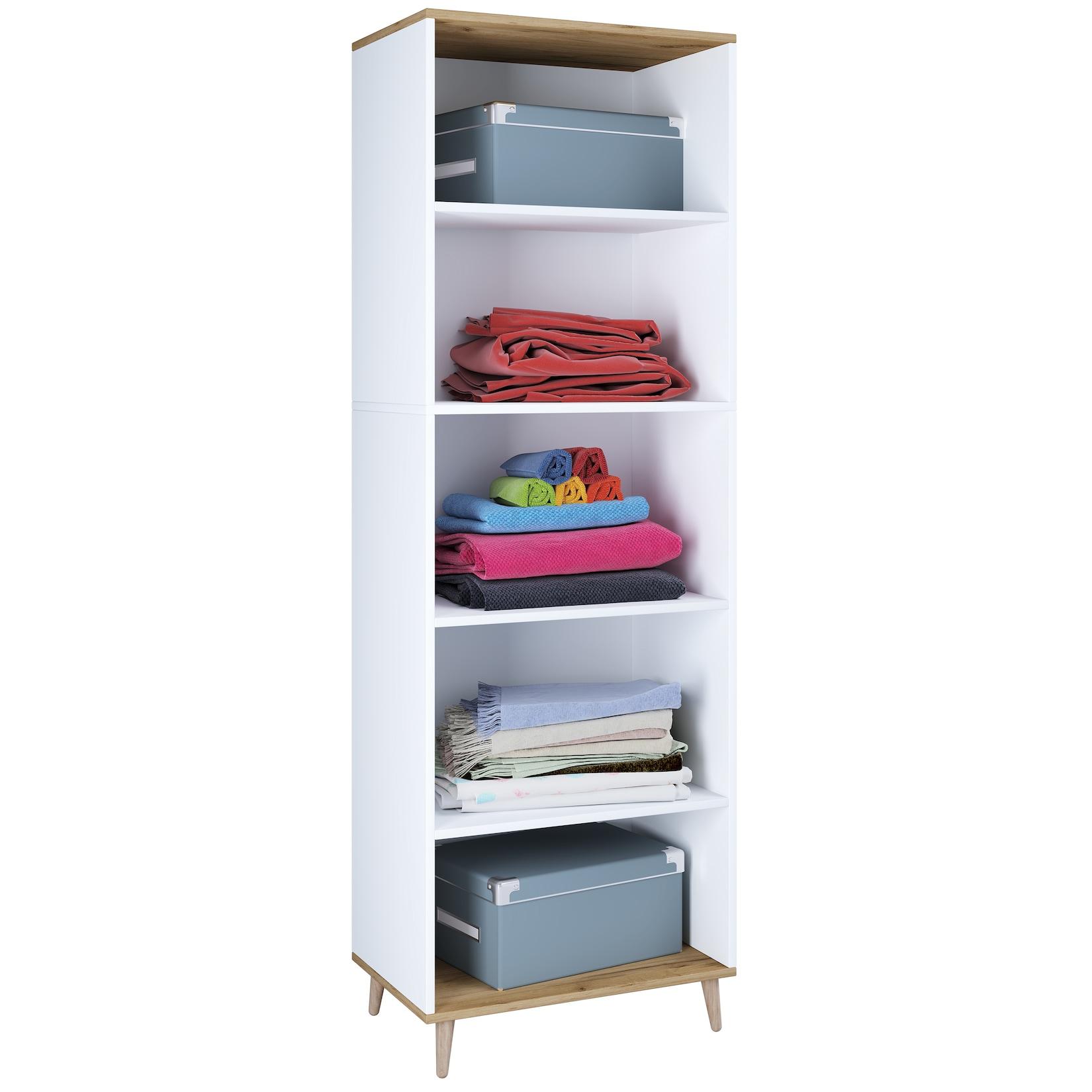 Vcm Holz Regal 5 FäCher MaßE: H. 240 X B. 70 X T. 39 Cm Schuhregal Mehrzweckschrank - Landos
