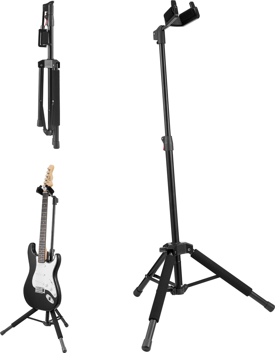 Supporto Per Chitarra A Treppiede Vevor, Capacità Di Carico 33 Lbs/15 Kg, Supporto Per Chitarra Pieghevole Da Pavimento Con Altezza Regolabile Da 35,4-47,2 In/900-1200 Mm