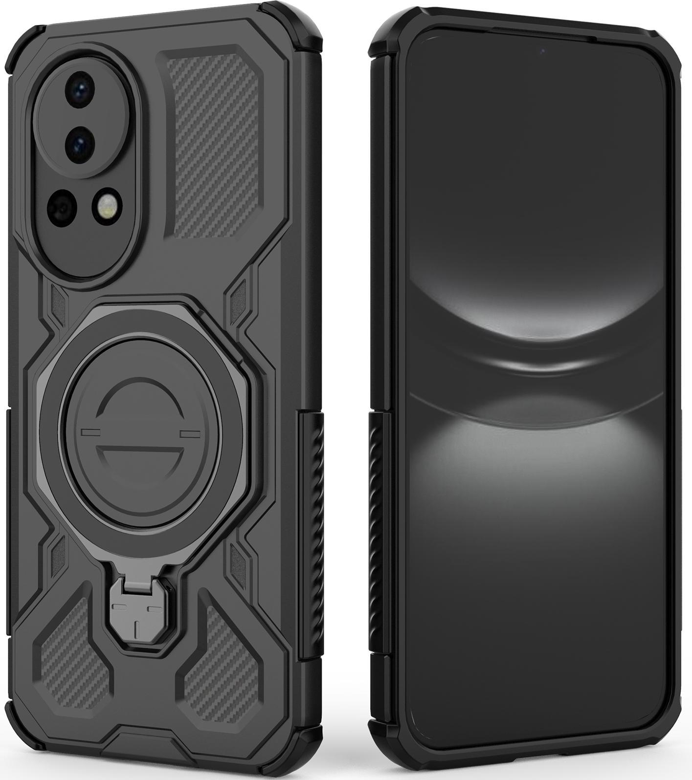 Cover Resistente Per Huawei Nova 12 / Nova 13, Custodia Robusta Con Supporto Ad Anello, Supporto Magnetico E Supporto Nero