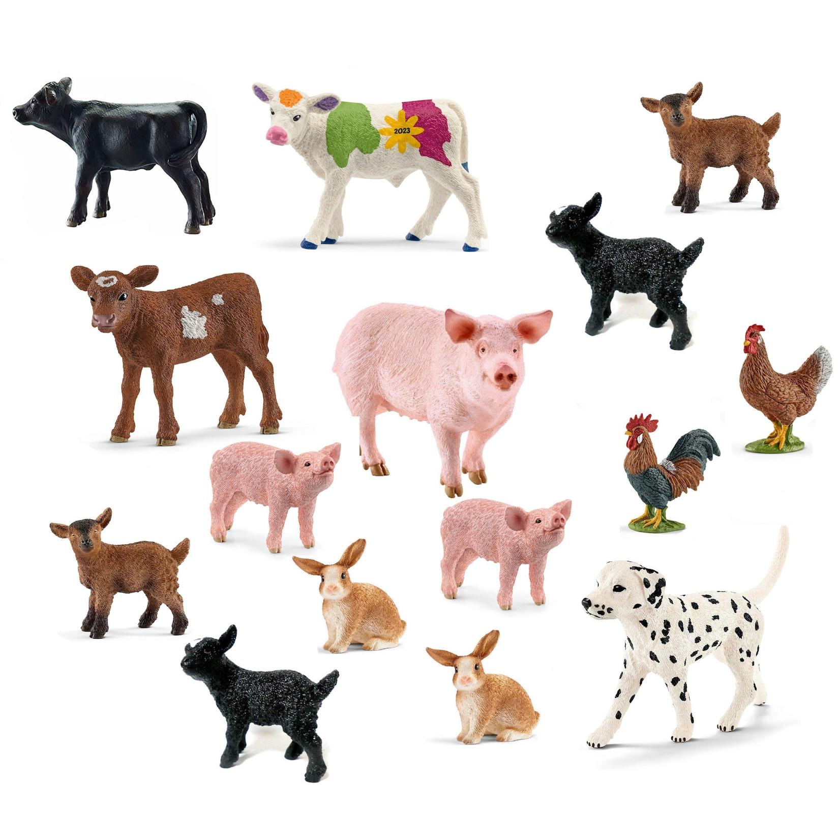 Schleich - Tierfiguren - Bauernhof-Set mit 15 Tieren Sammelfiguren Spielfiguren