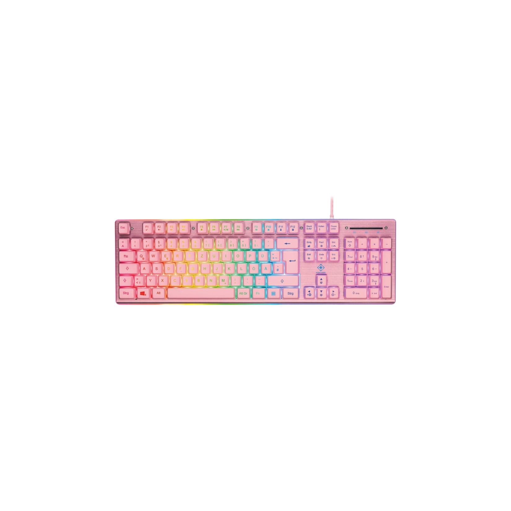Deltaco PK75 Gaming Tastatur Membran RGB pink