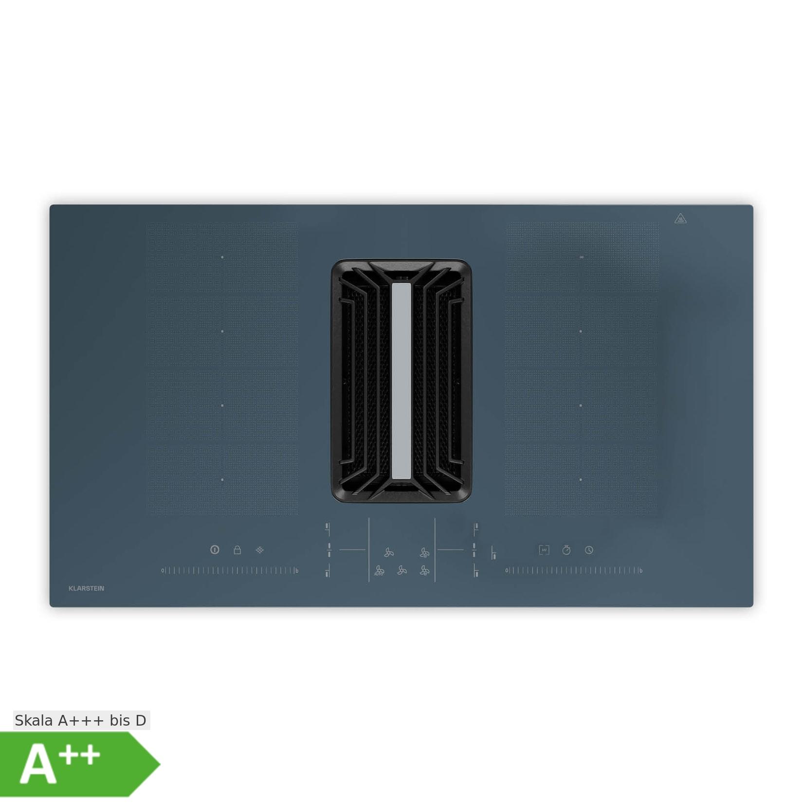 Klarstein AirJet FlexPro Down Air System Induktionsherd + Abzugshaube Flexzone Booster Anthrazit