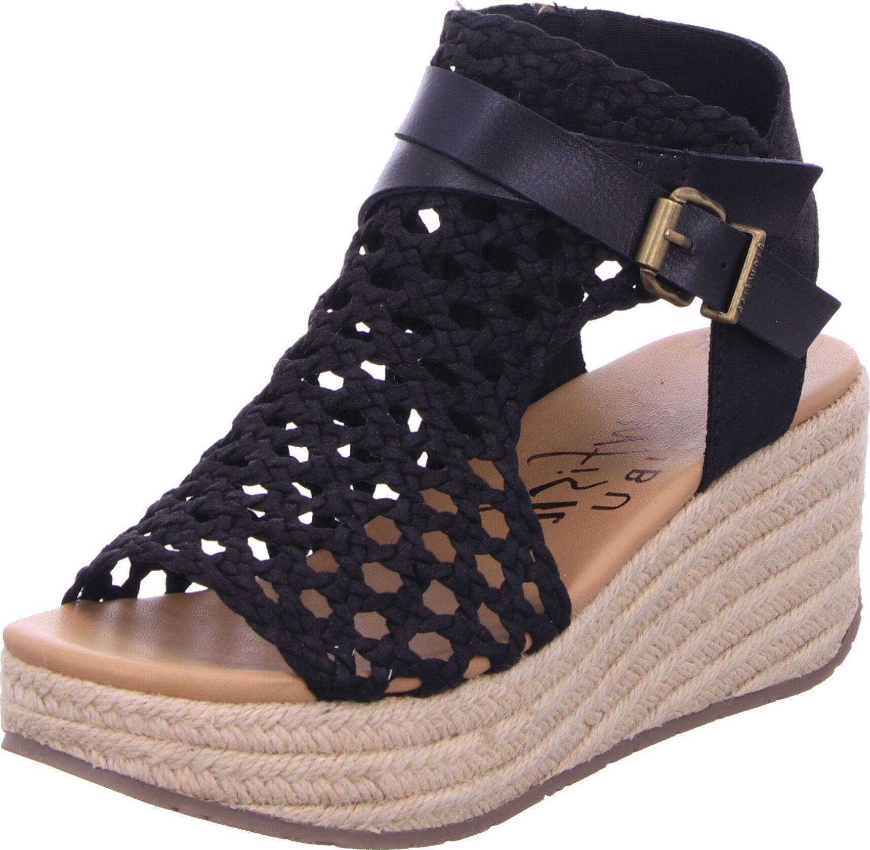 Blowfish Sandali Con Zeppa Lorrah Rope Donna Tessile E Sintetico Nero Taglia: 37
