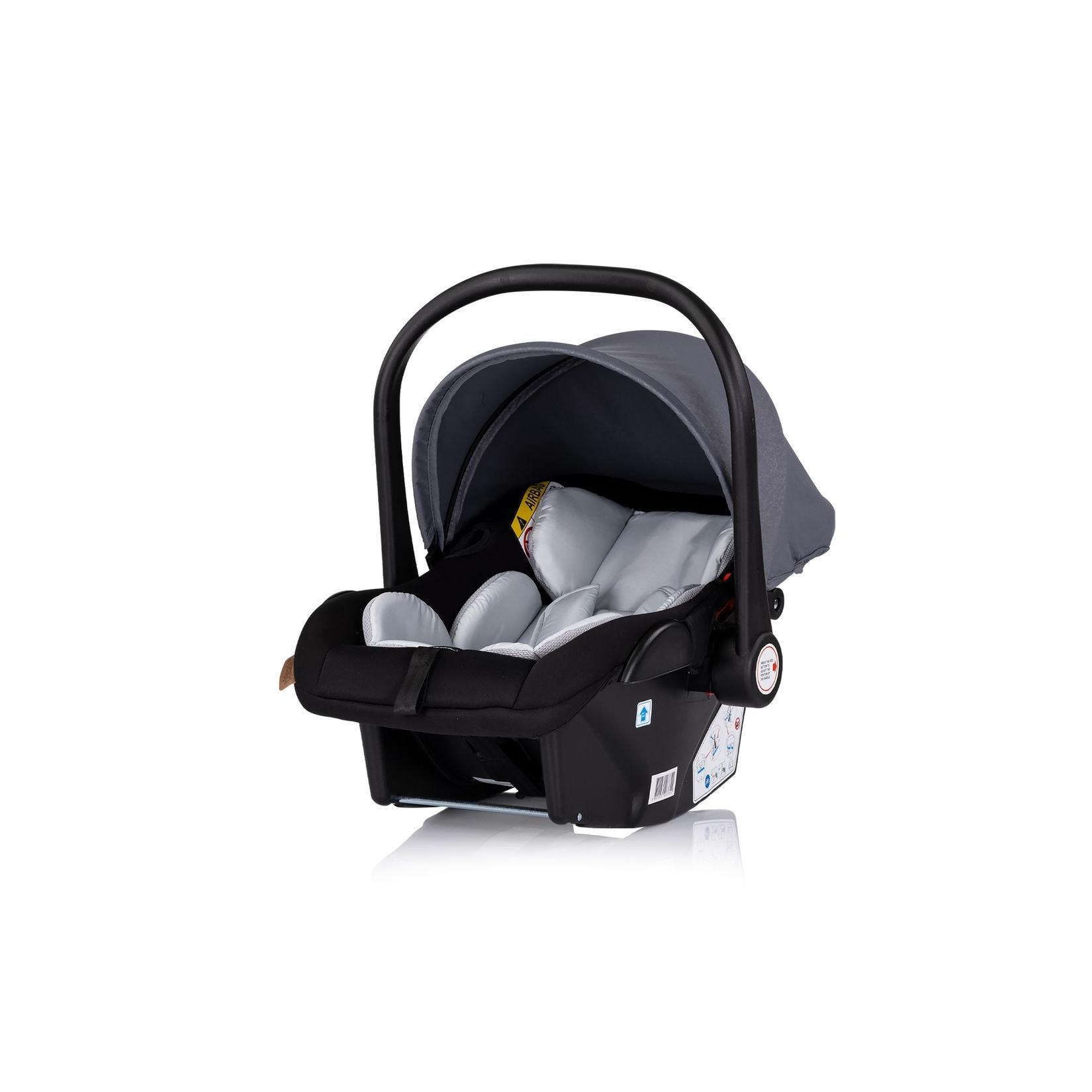Chipolino Set Babyschale Isofix-Basis-Station Amore i-Size Gruppe 0+ (0 - 13 kg) grau gemustert