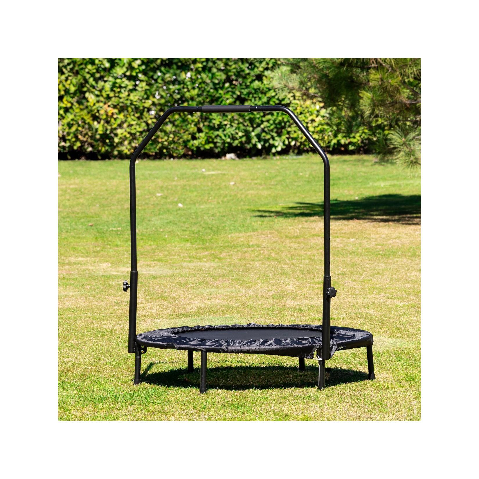 Chipolino Kindertrampolin Fit 94cm Fitness-Trampolin Haltestange wetterbeständig schwarz