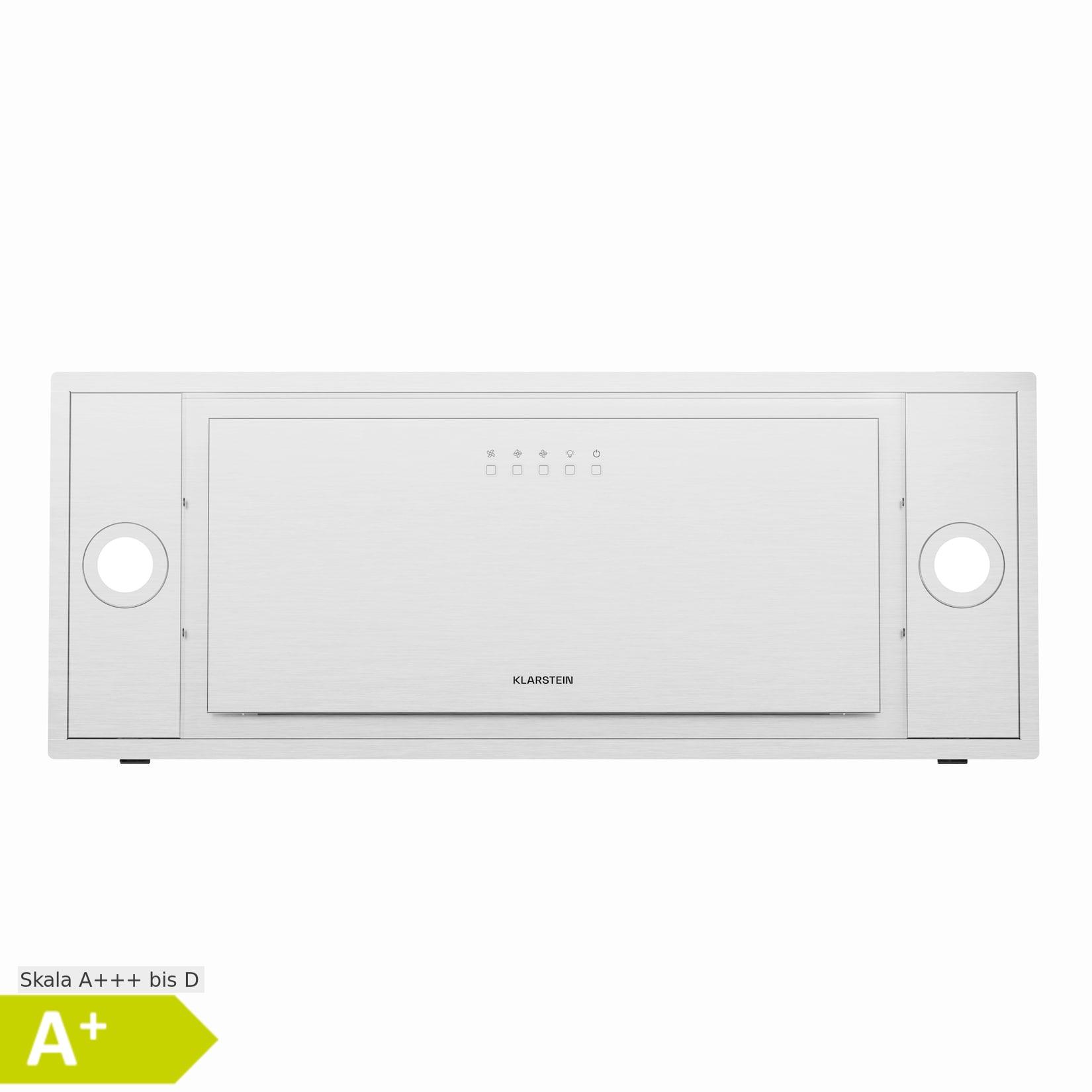 Klarstein TurboMax Dunstabzugshaube 382 m³/h A+ Effizienz Dual-Betrieb 3 Stufen LED