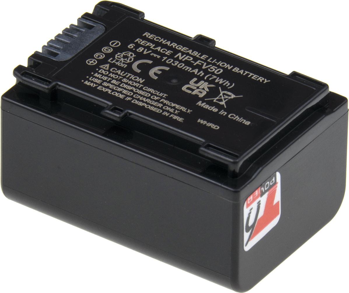 Batteria T6 Power Per Sony FDR-AX43, Li-Ion, 6,8 V, 1030 Mah (7 Wh), Grigio