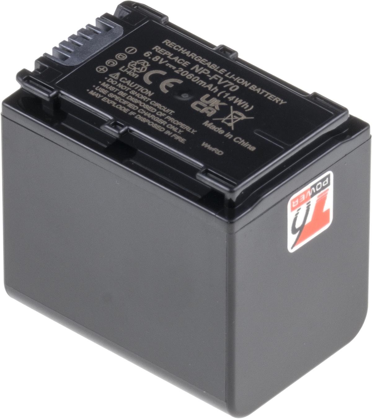 Batteria T6 Power Per Sony FDR-AX43, Li-Ion, 6,8 V, 2060 Mah (14 Wh), Grigio