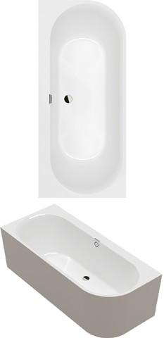 Villeroy & Boch Vorwand-Badewanne Oberon 2.1 1800X800X620Mm Linke AusfüHrung Colourondemand We Alpin 180OBN9CLBCVD01