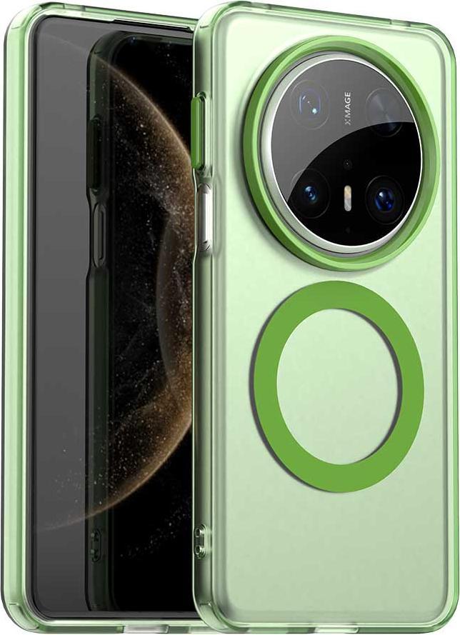 Custodia Magnetica Per Huawei Mate 70 Pro, Sottile Custodia Traslucida Opaca Antiurto Verde