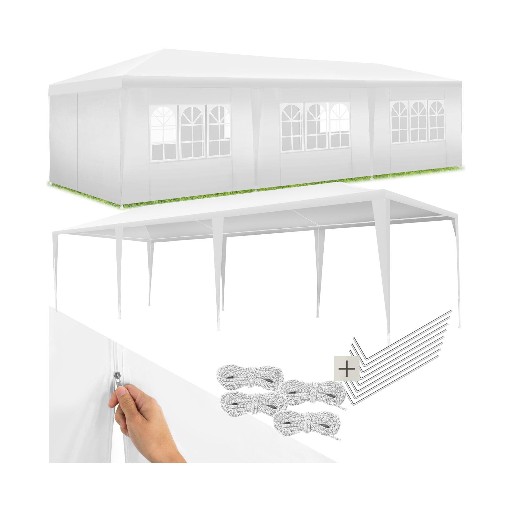 tectake® Pavillon, 9 x 3 m, im Stecksystem, mit UV-Schutz, wasserdicht