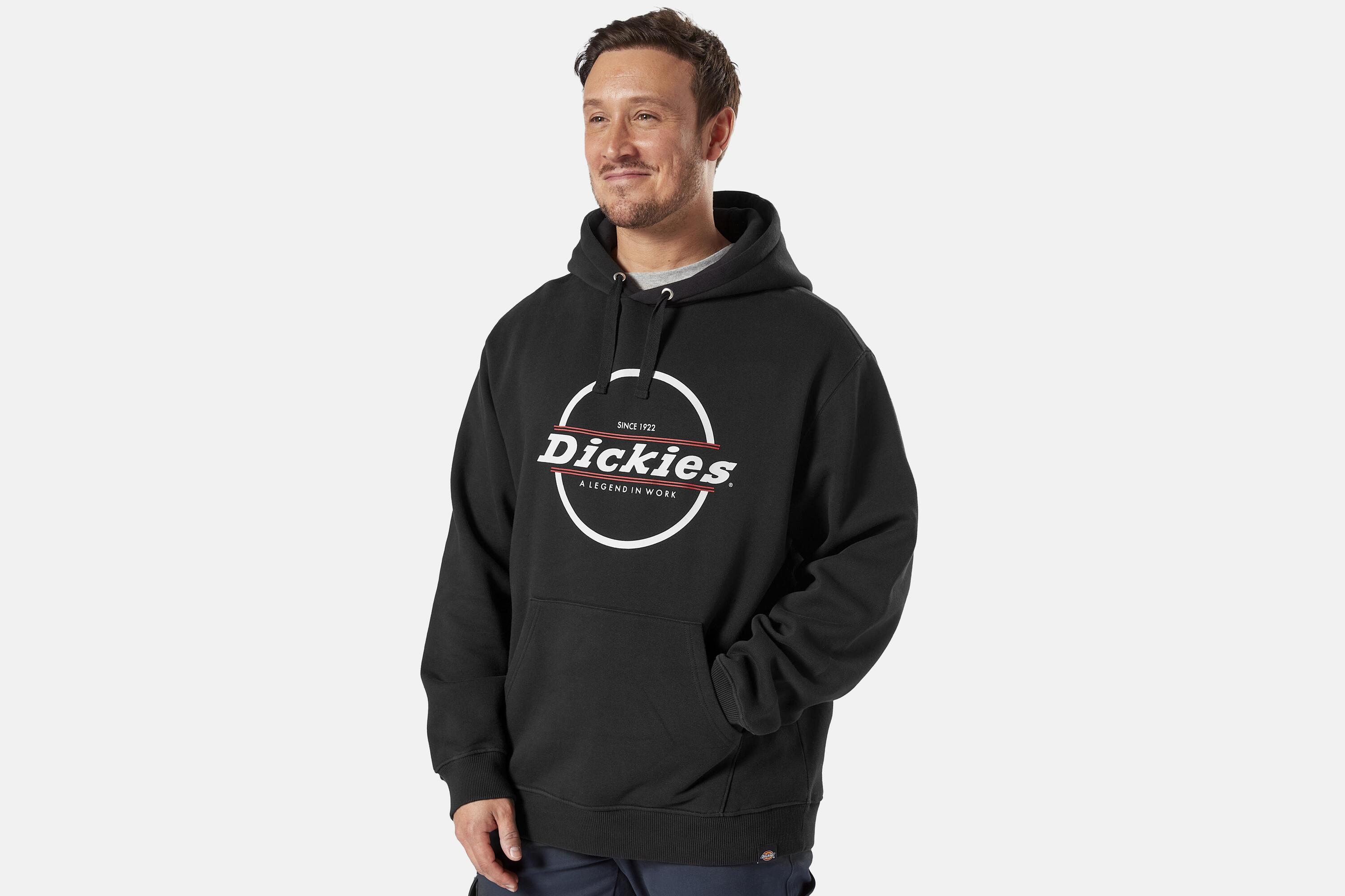 Kapuzensweatshirt Dickies "Dickies Workwear Sweatshirt Towson Graph Hoodie", MäDchen, Gr. S, Schwarz, Obermaterial: 80% Baumwolle, 20% Polyester, Sweatshirts