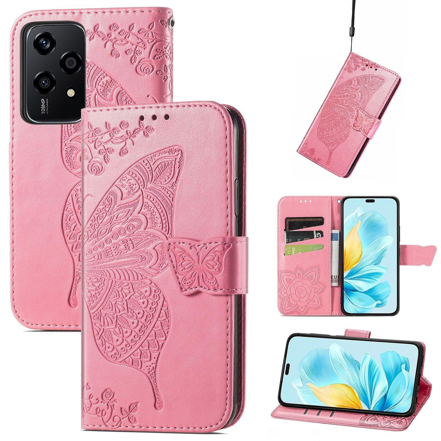 Per Honor 200 Lite Custodia A Portafoglio In Pelle Finta Custodia Per Cellulare Custodia Con Design A Farfalla Custodie Rosa