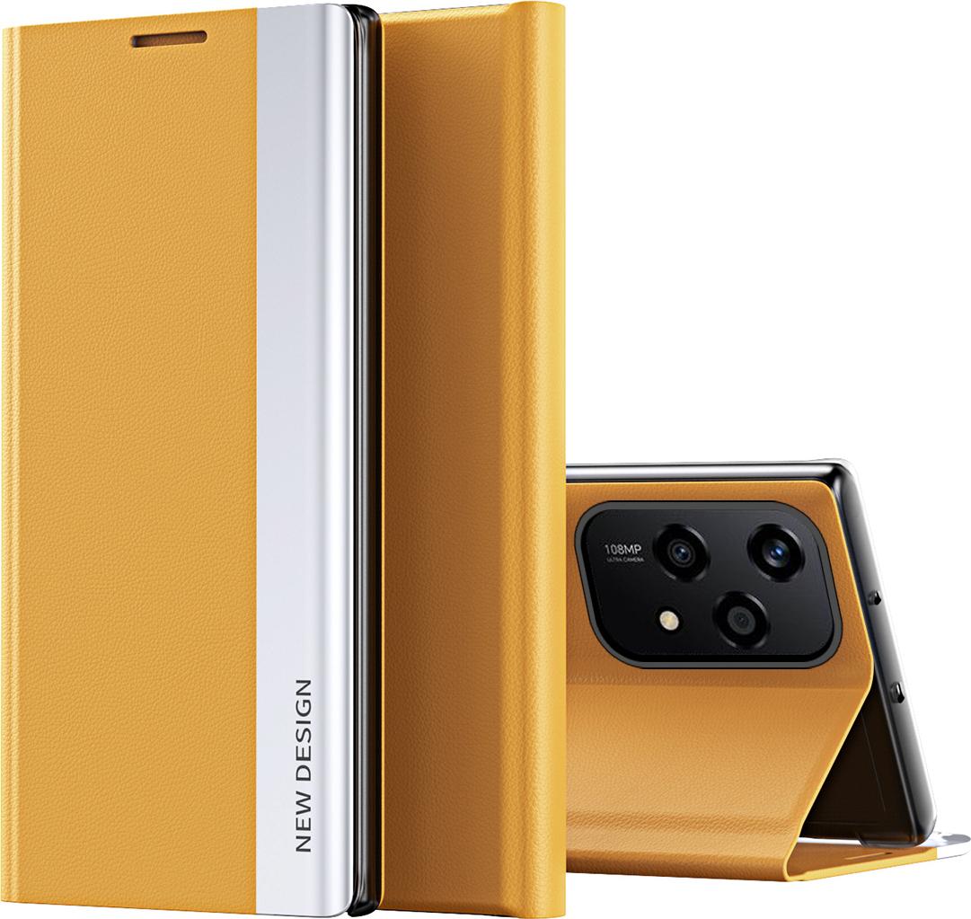 Custodia Per Honor 200 Lite, Custodia Magnetica In Finto Cuoio Con Funzione Stand Per Honor 200 Lite Giallo