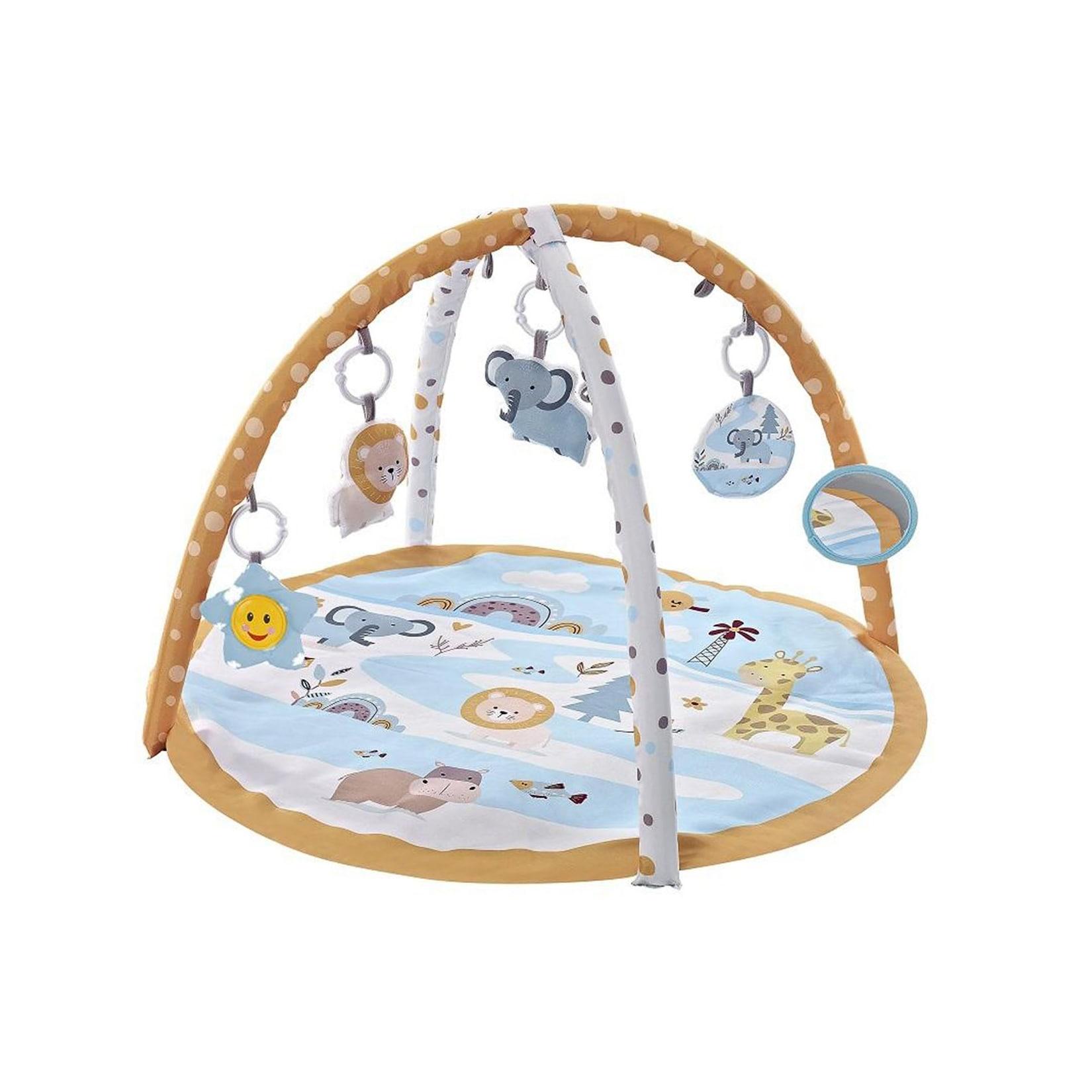 Chipolino Spielbogen Tiere, Musikfunktion, 5 Hängespielzeuge, Krabbeldecke beige