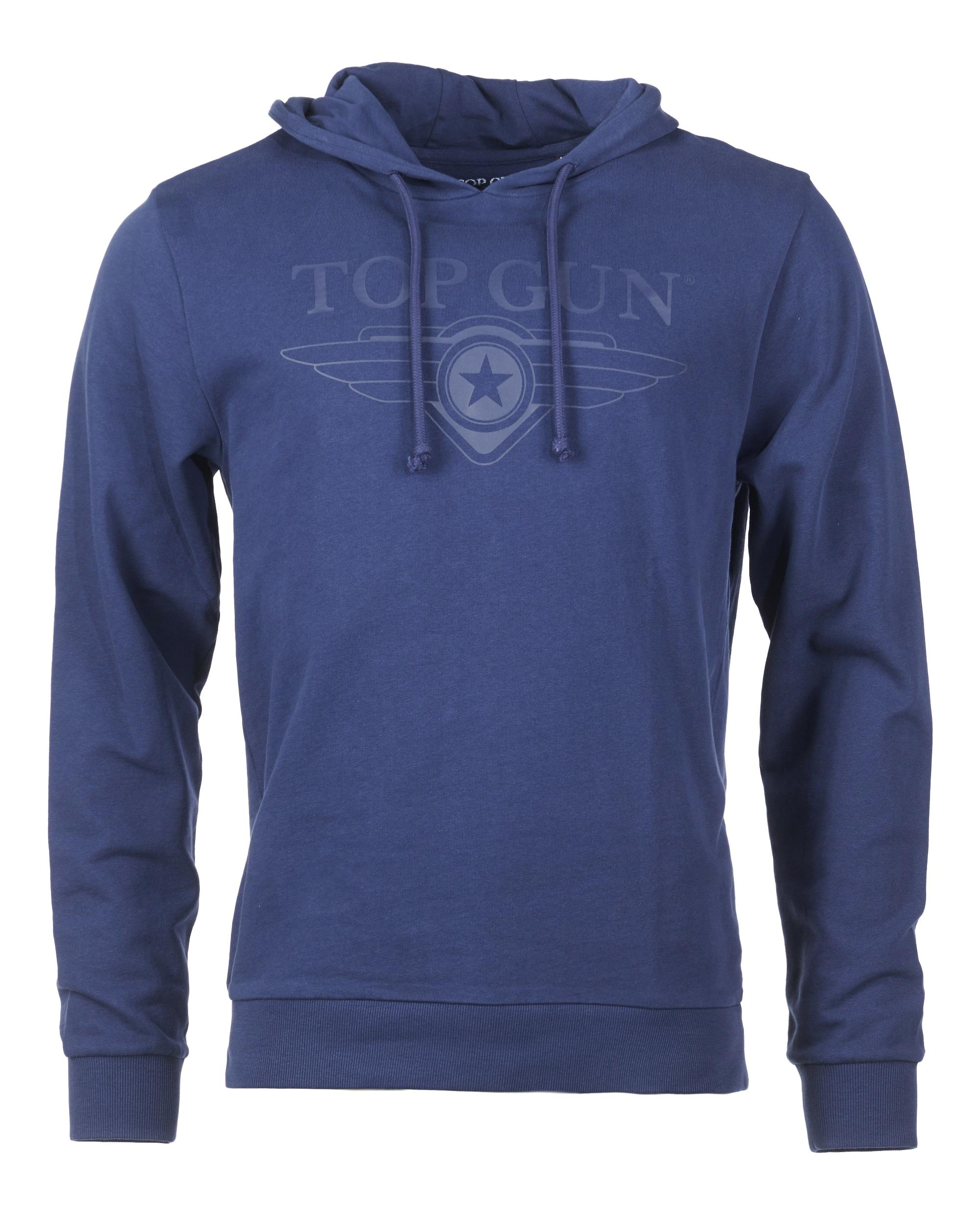 Kapuzenpullover Top Gun "TG20201049", Herren, Gr. 50M, Blau (Navy), Obermaterial: 100% Baumwolle, Pullover Sweatshirt Hoodie