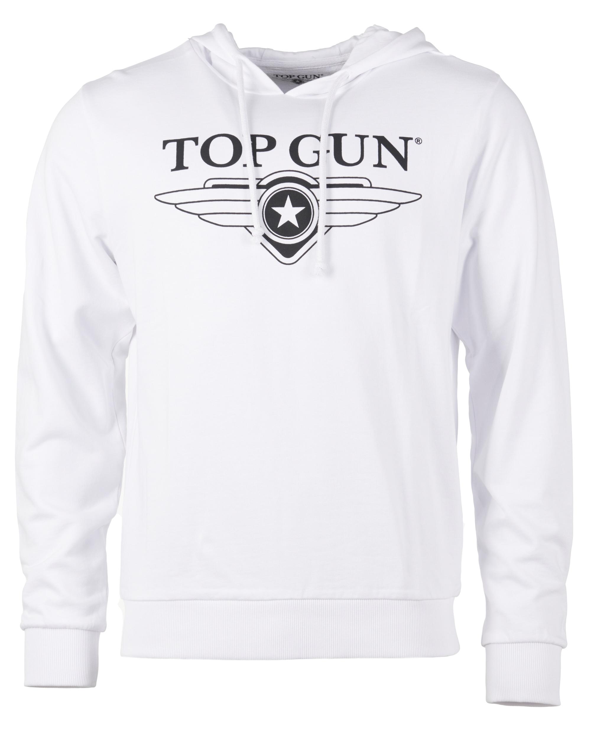 Kapuzenpullover Top Gun "TG20201049", Herren, Gr. 54XL, Weiß, Obermaterial: 100% Baumwolle, Pullover Sweatshirt Hoodie