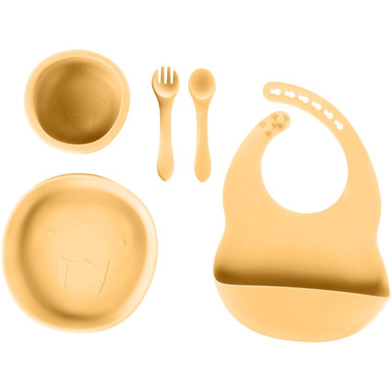 Zopa Silicone Set servies voor Kinderen Mustard Yellow