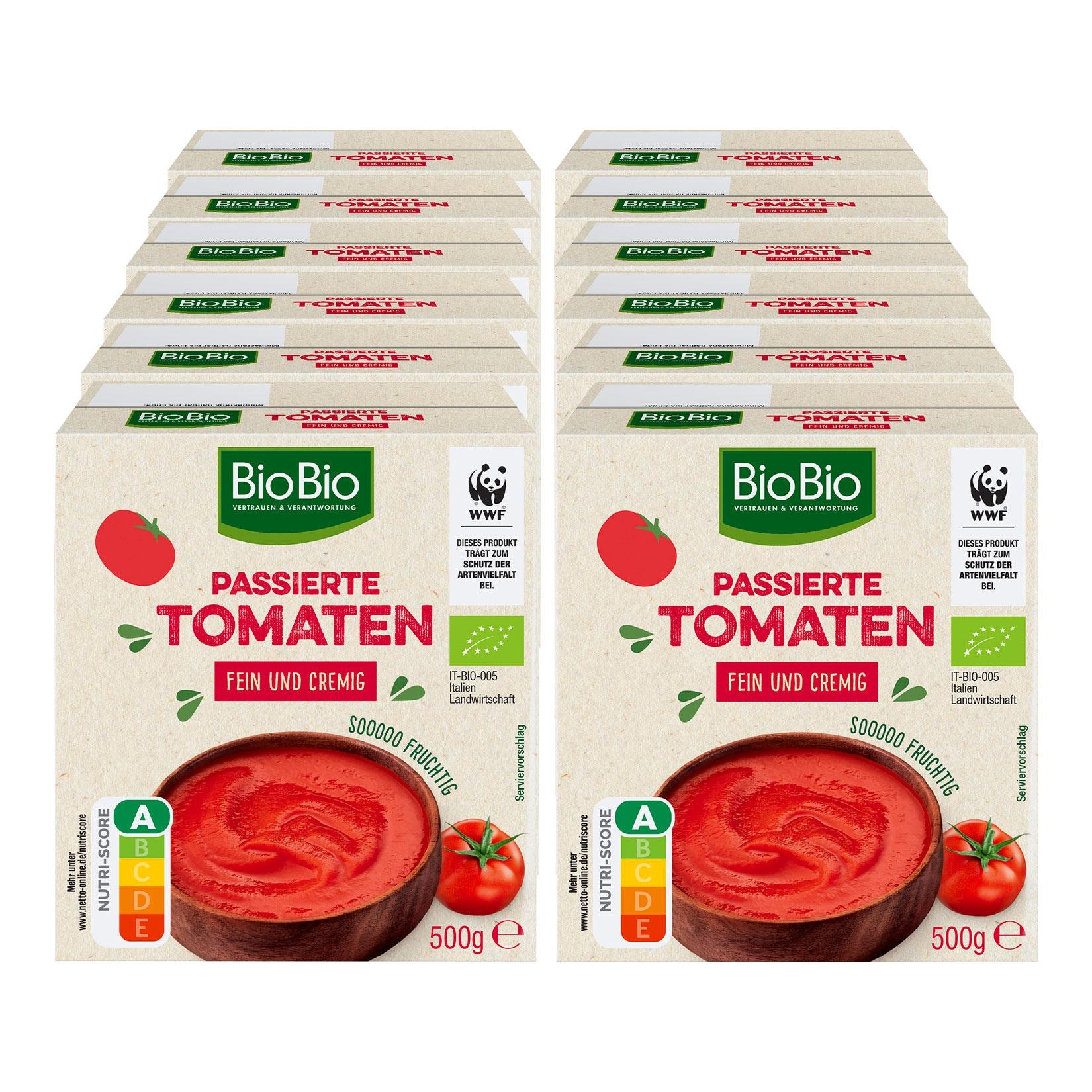 BioBio Passierte Tomaten 500 g, 12er Pack