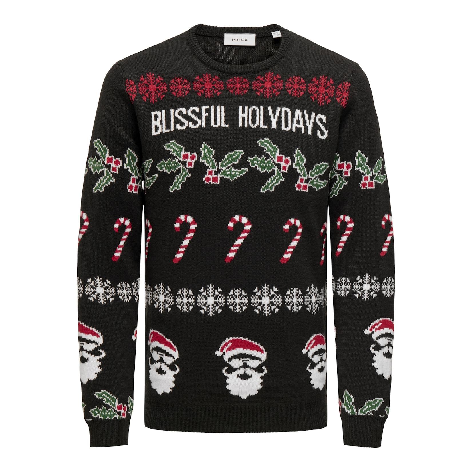 Only & Sons Pullover XMAS ALLOVER Strickpullover R-Neck
