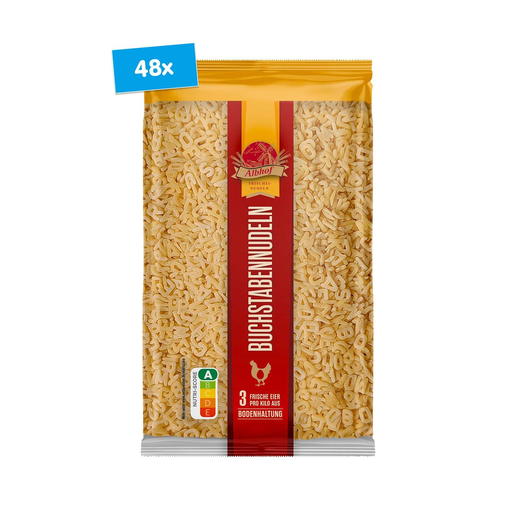 Albhof Buchstabennudeln 250 g, 48er Pack