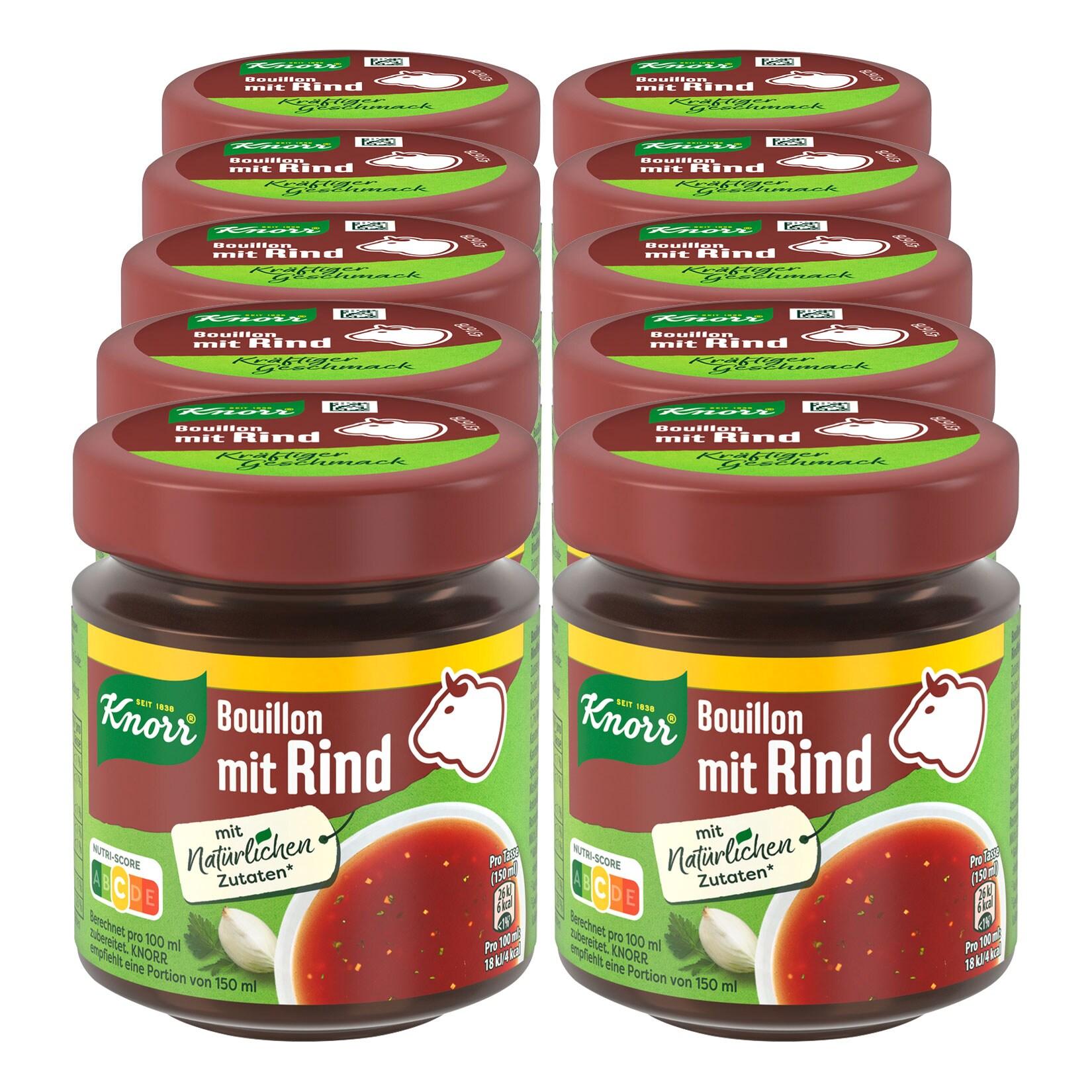 Knorr Bouillon mit Rind ergibt 6,5 L, 10er Pack