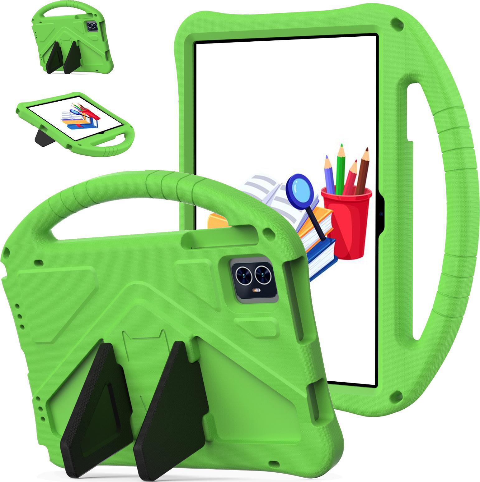 T-Mobile Revvl Tab 2 (2025) 10.1" Custodia Antiurto Leggera In Eva Con Supporto Pieghevole E Impugnatura Verde"