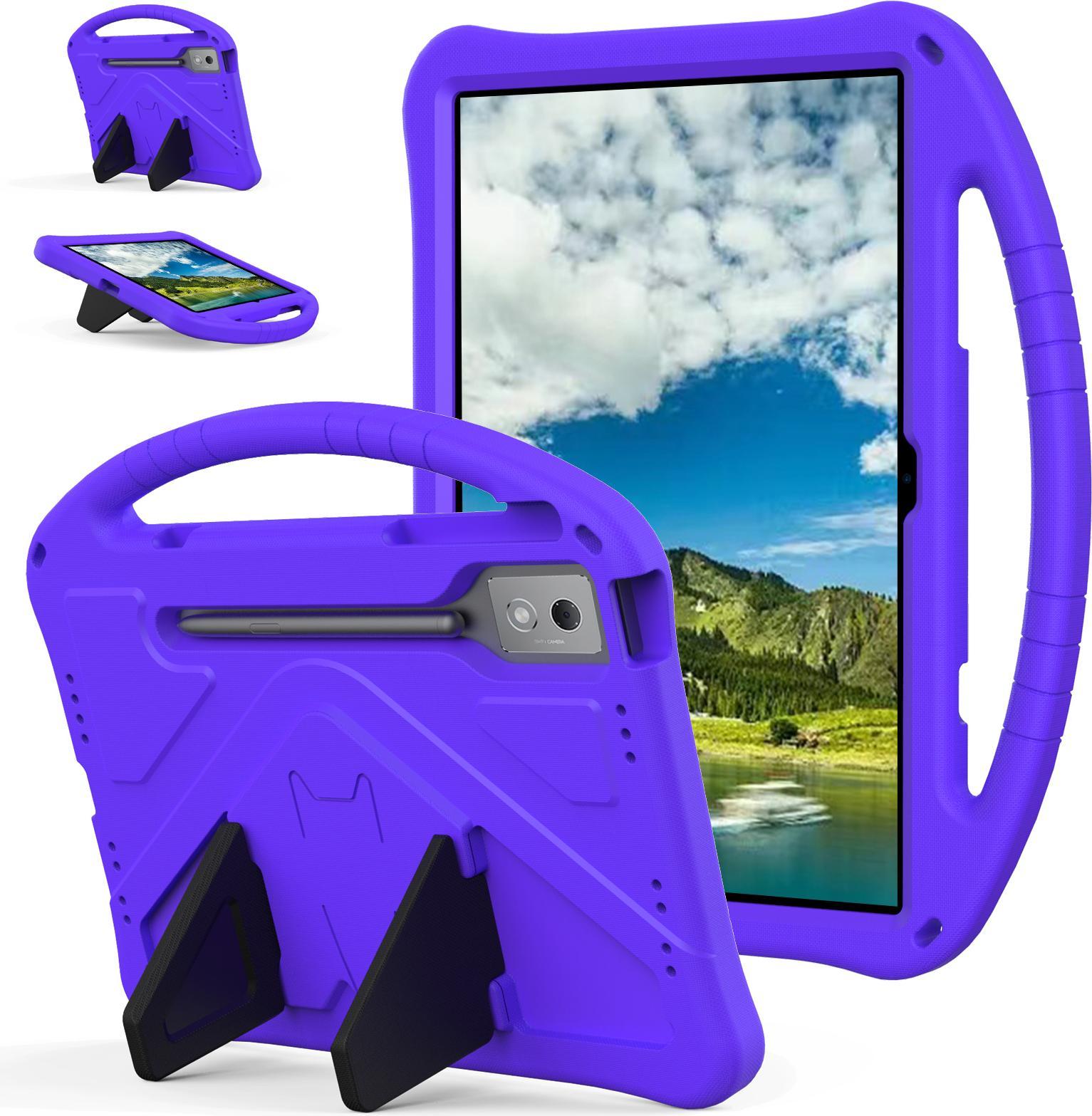 Custodia Per Bambini Per Lenovo Idea Tab Pro 2025/Yoga Pad Pro/Yoga Tab Plus 12.7", Custodia Antiurto Leggera In Eva Con Supporto Pieghevole E Maniglia Viola"