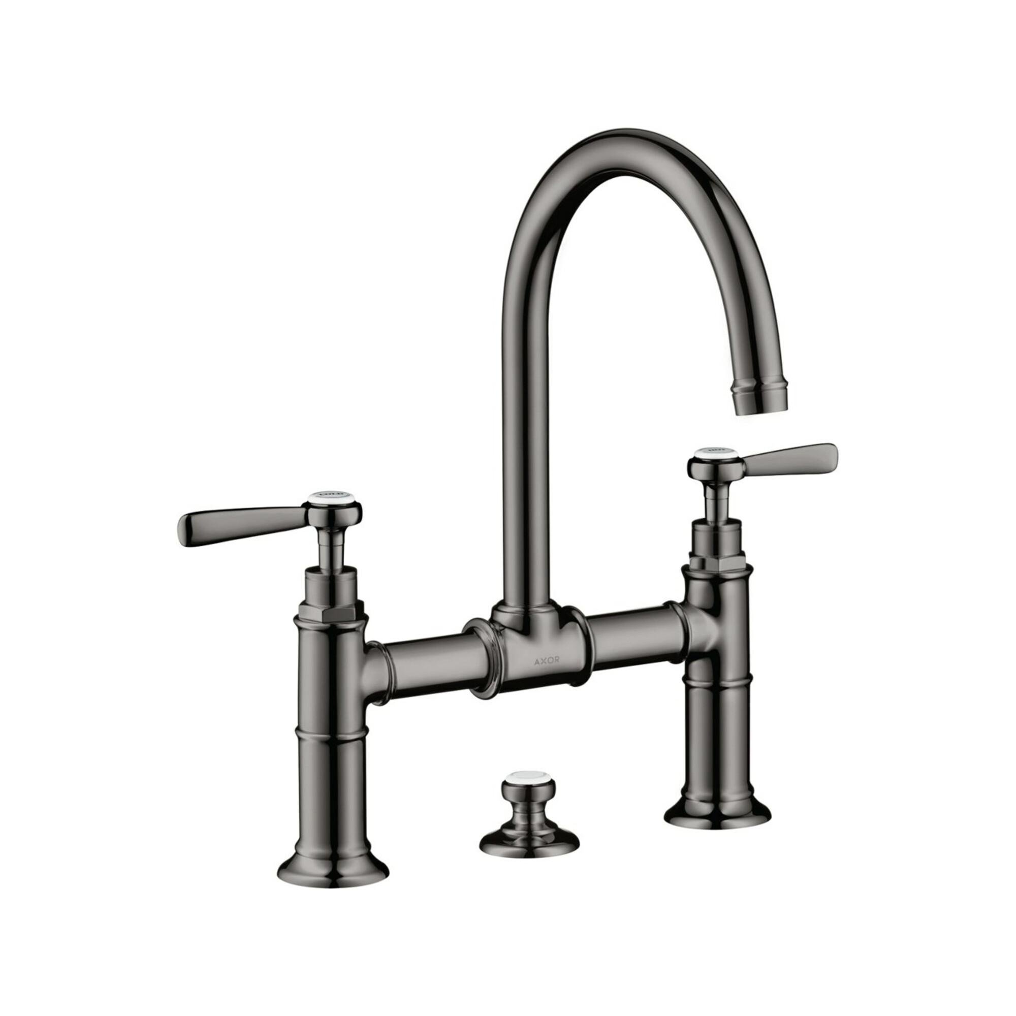 Hansgrohe Zwei-Griff-Waschtischarmatur 220 Axor Montreux A 175Mm, M H-Gr, Zugstablgar, Po Bla Vc (16511330)