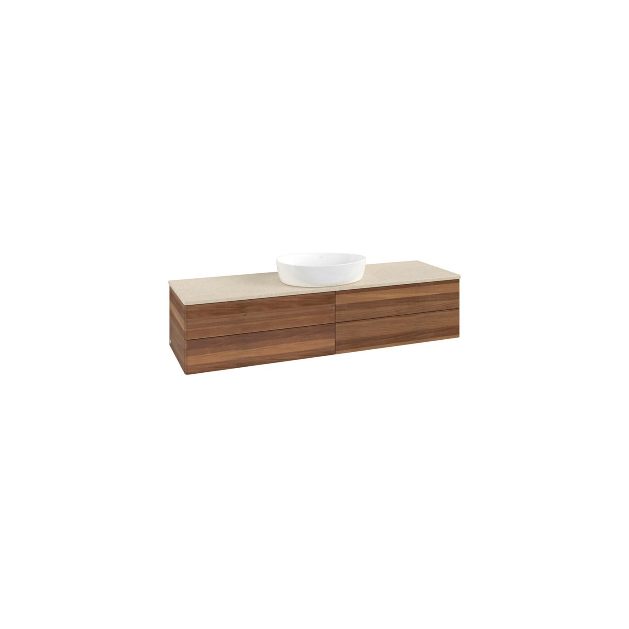 V&B Waschtischunterschrank Ohne Frontstruktur Antao 160X50Cm, Wbp-Farbe Botti., Warm Walnut ; Villeroy & Boch (K25013HM)