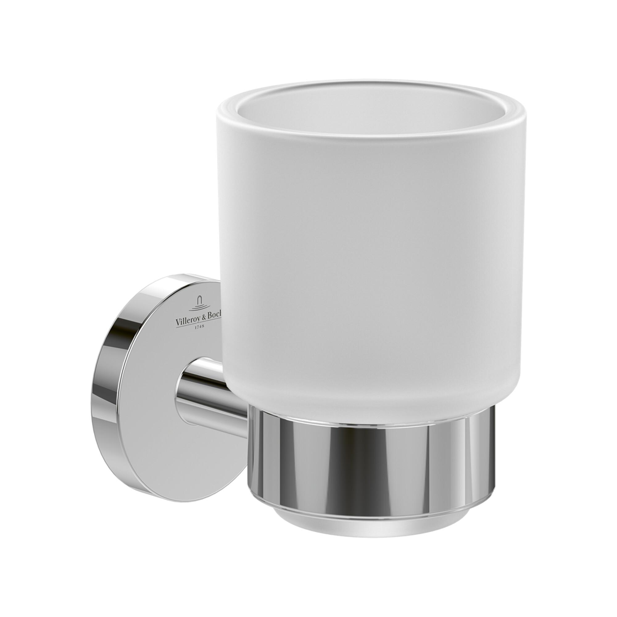 V&B Glashalter Elements Tender 74X96X100Mm, Gl. Sat., Brush. Ni. Black ; Villeroy & Boch (TVA15101800064)