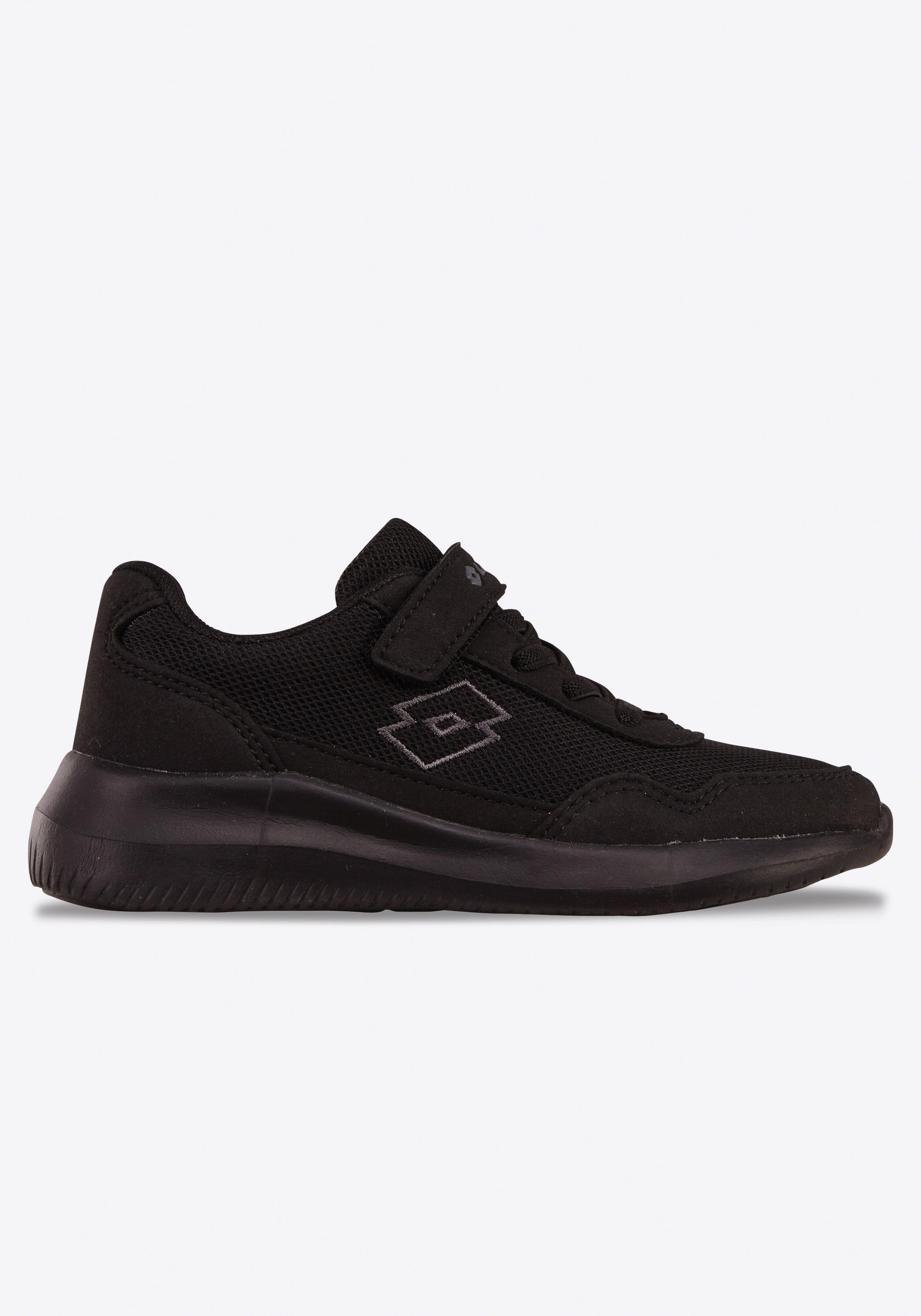 Sneaker Lotto, MäDchen, Gr. 27, Schwarz (Schwarz, Grau), Synthetik, Textil, Schuhe Sneaker, - Extra Leicht & Bequem