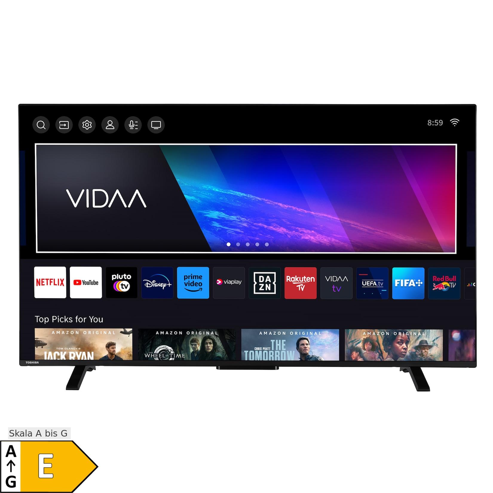 Toshiba Fernseher 55 Zoll Smart TV - VIDAA TV (4K UHD LED TV, Dolby Vision HDR, Triple-Tuner) 55UV2363DAN