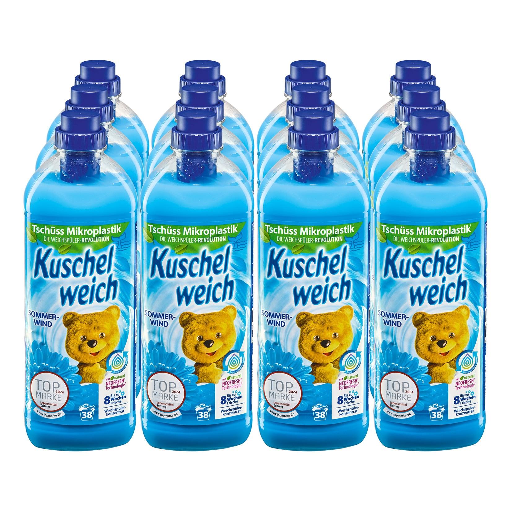 Kuschelweich Weichspüler Sommerwind 1 Liter, 12er Pack