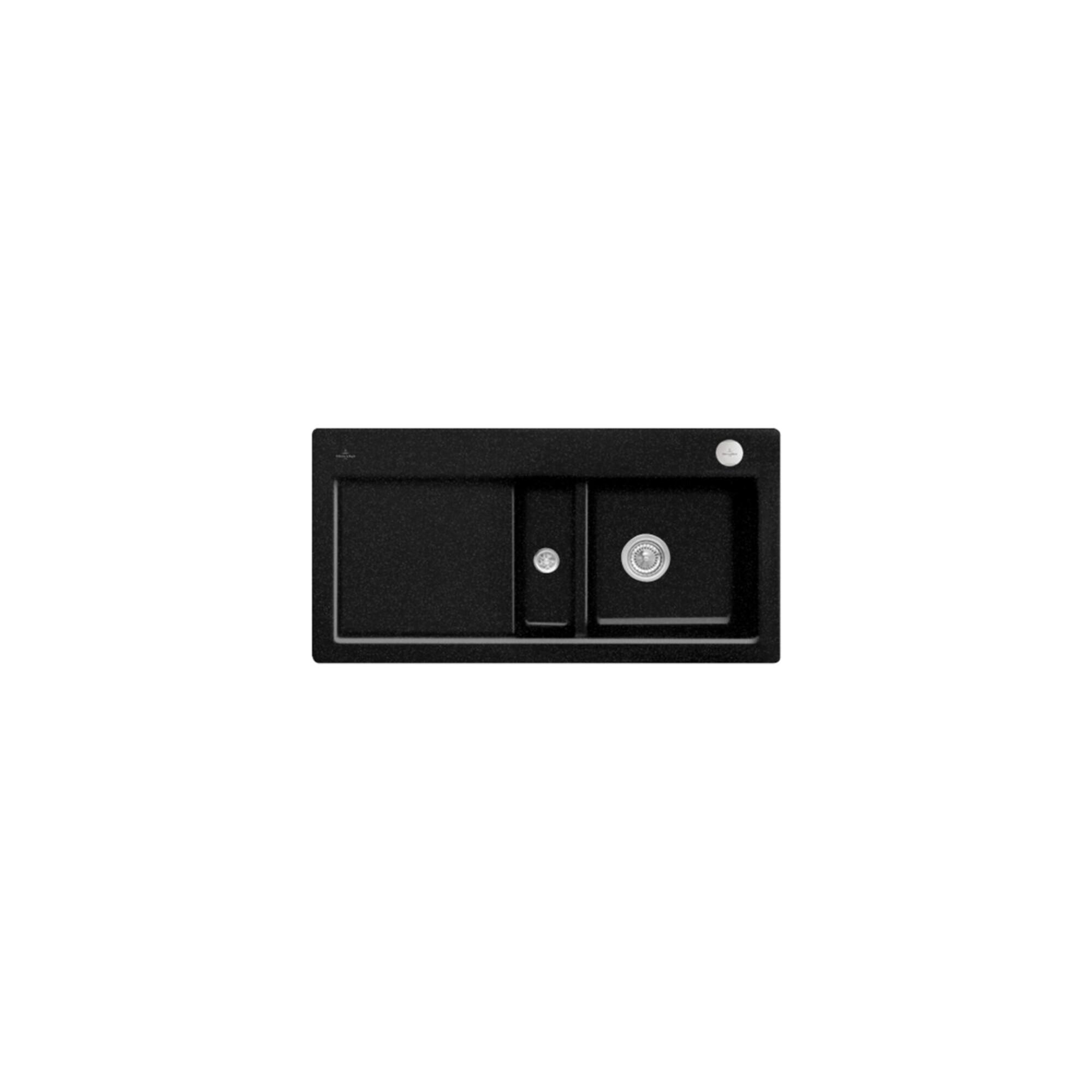 V&B FläChenbüNdige SpüLe Subway 60 Flat Re, M Abl.Garn, Exzenter, Chromite ; Villeroy & Boch (67122FJ0)