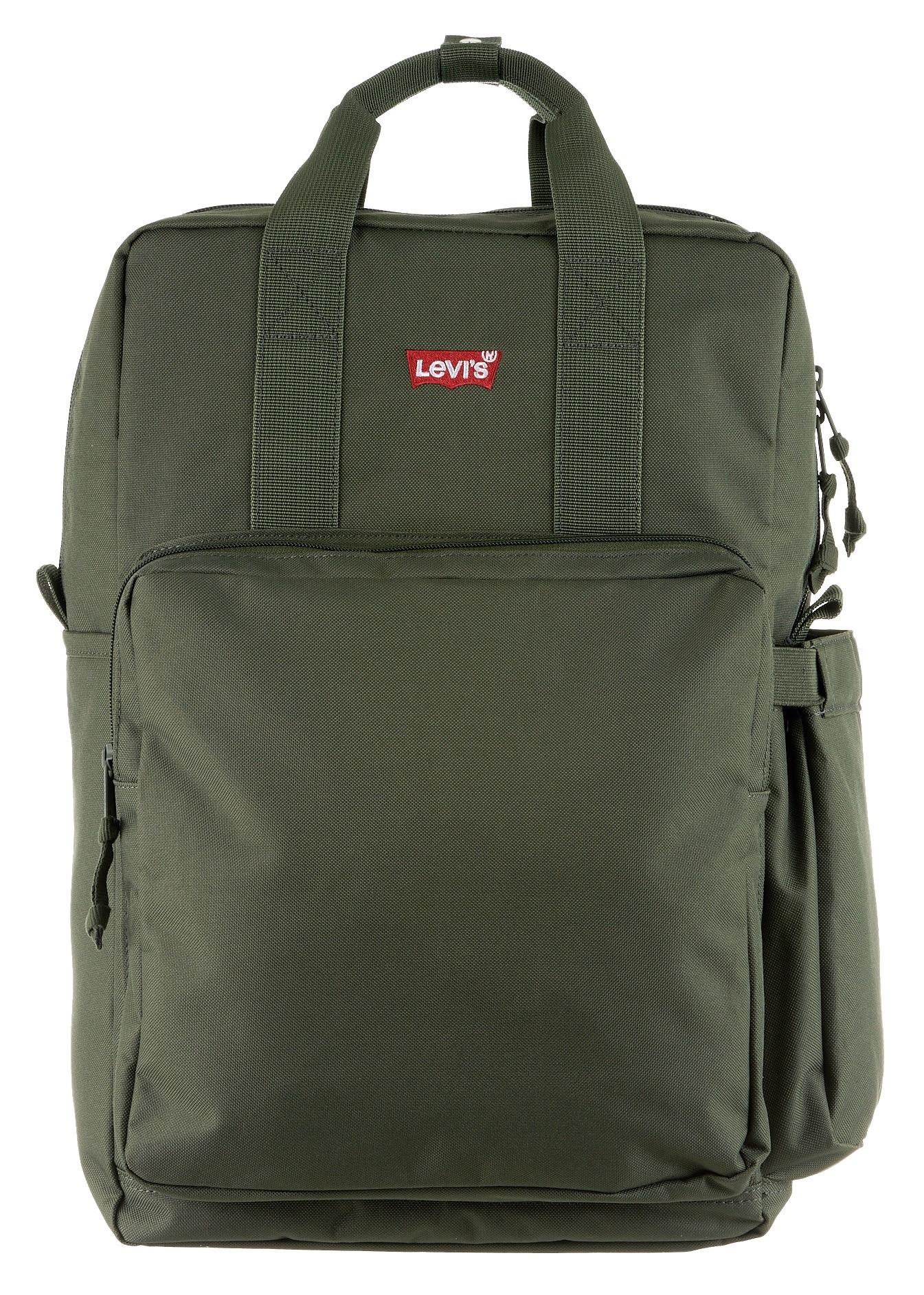 Cityrucksack Levi's, Gr. B/H/T: 27Cm X 45Cm X 14Cm, GrüN (DunkelgrüN), Polyester, Unifarben, RucksäCke Cityrucksack, Freizeitrucksack, Schulrucksack, Arbeitsrucksack