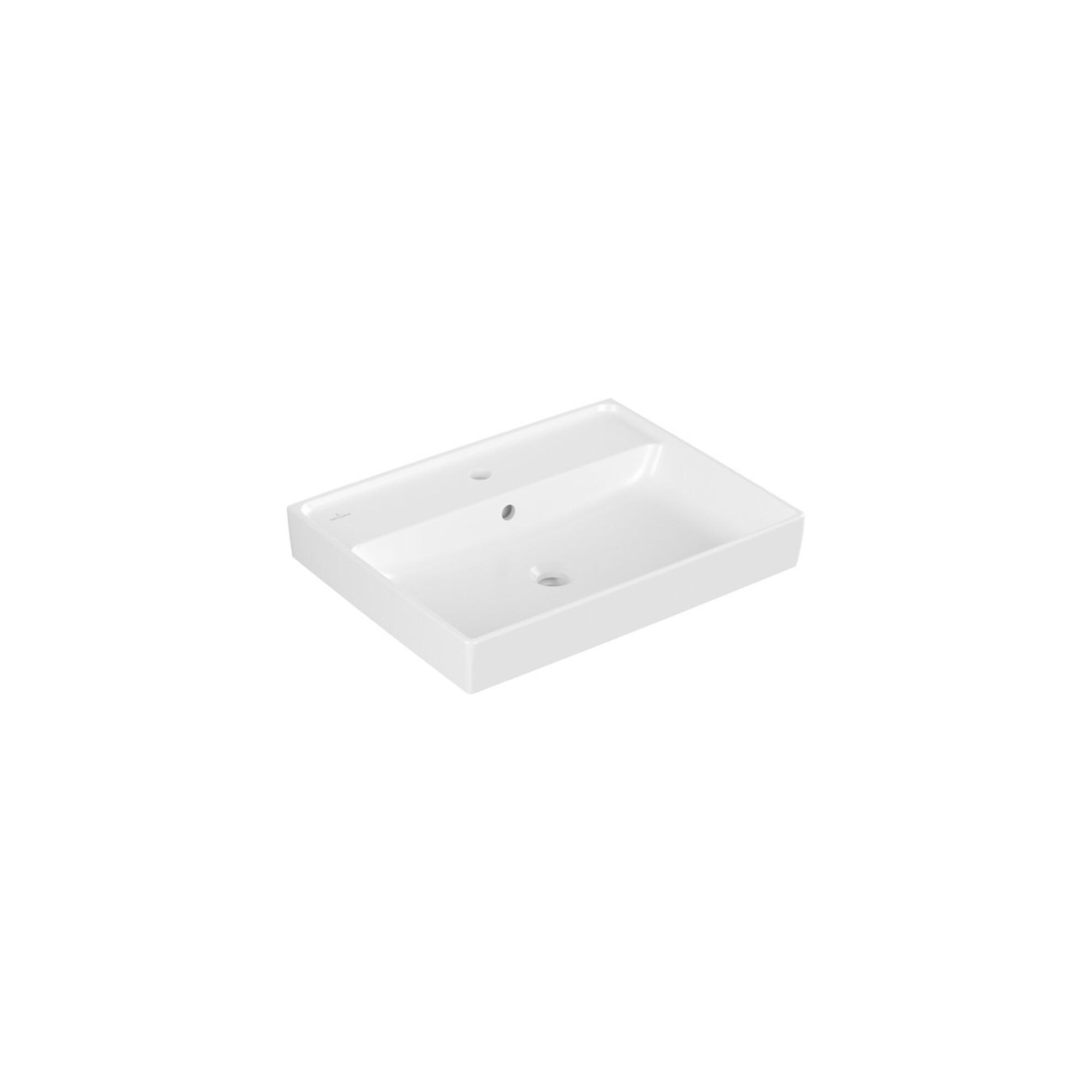 V&B Waschtisch Collaro 60X47, Mit ÜBerlauf, Stone White C-Plus ; Villeroy & Boch (4A3360RW)