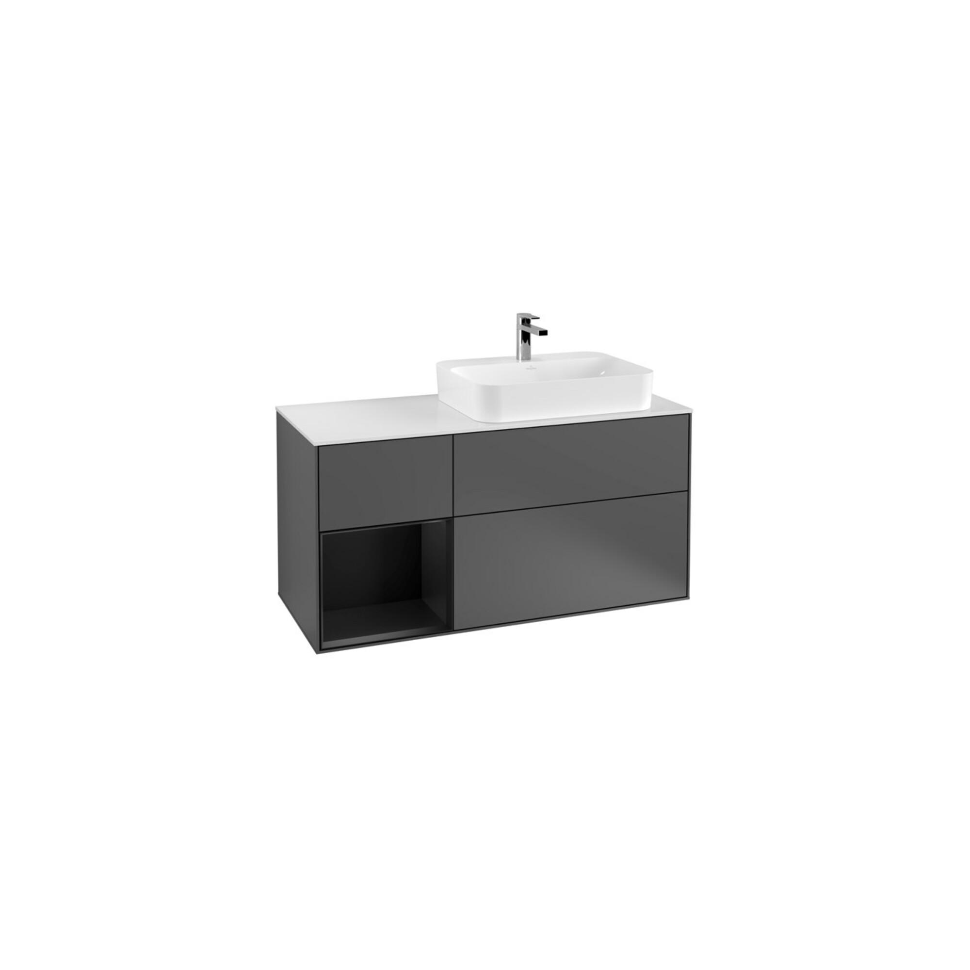 V&B Waschtischunterschrank Finion 120Cm, Pl W M, Rg L B M Lac, Anthrac. M ; Villeroy & Boch (F391PDGK)