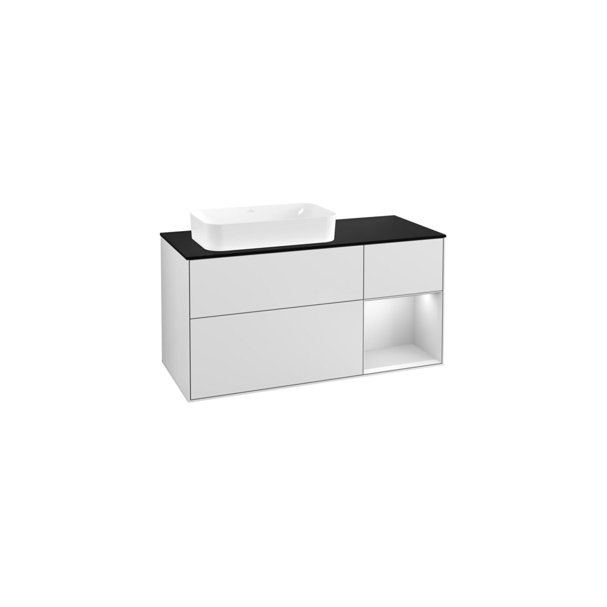 V&B Waschtischunterschrank Wandbeleuchtung Finion 120Cm, Pl B M, Rg R Wh. M Lac, Wh. M Lac ; Villeroy & Boch (G282MTMT)