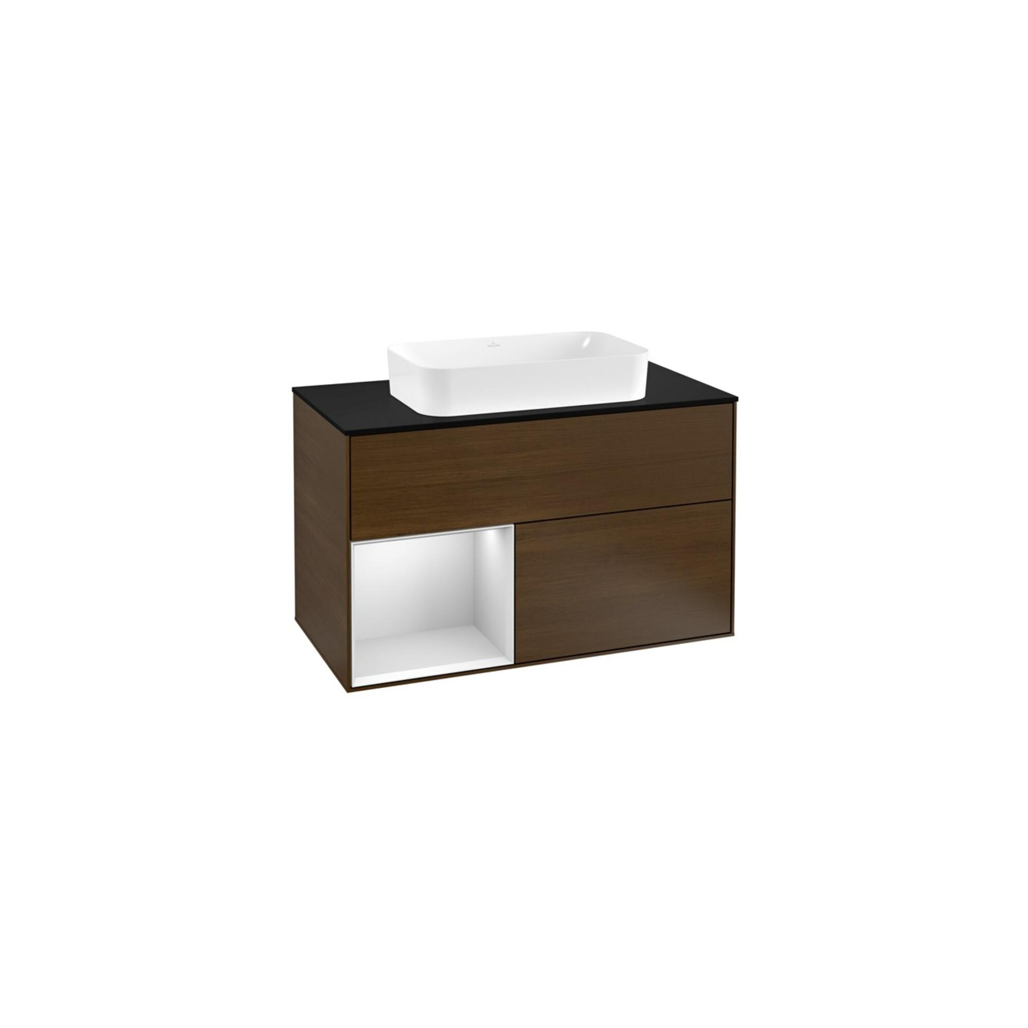V&B Waschtischunterschrank Wandbeleuchtung Finion 100, Pl Bla M, Reg Li Wh. M Lac, Wal Ven ; Villeroy & Boch (G242MTGN)