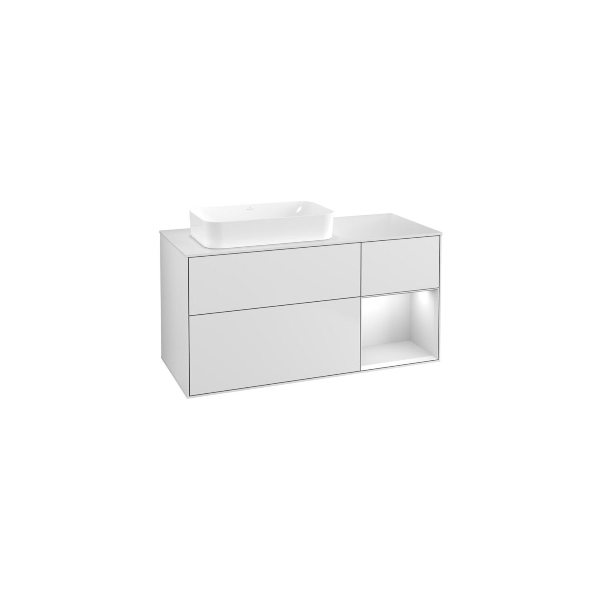 V&B Waschtischunterschrank Wandbeleuchtung Finion 120X60 Cm, Reg Re Wh. M Lac, Wh. M Lac ; Villeroy & Boch (G691MTMT)