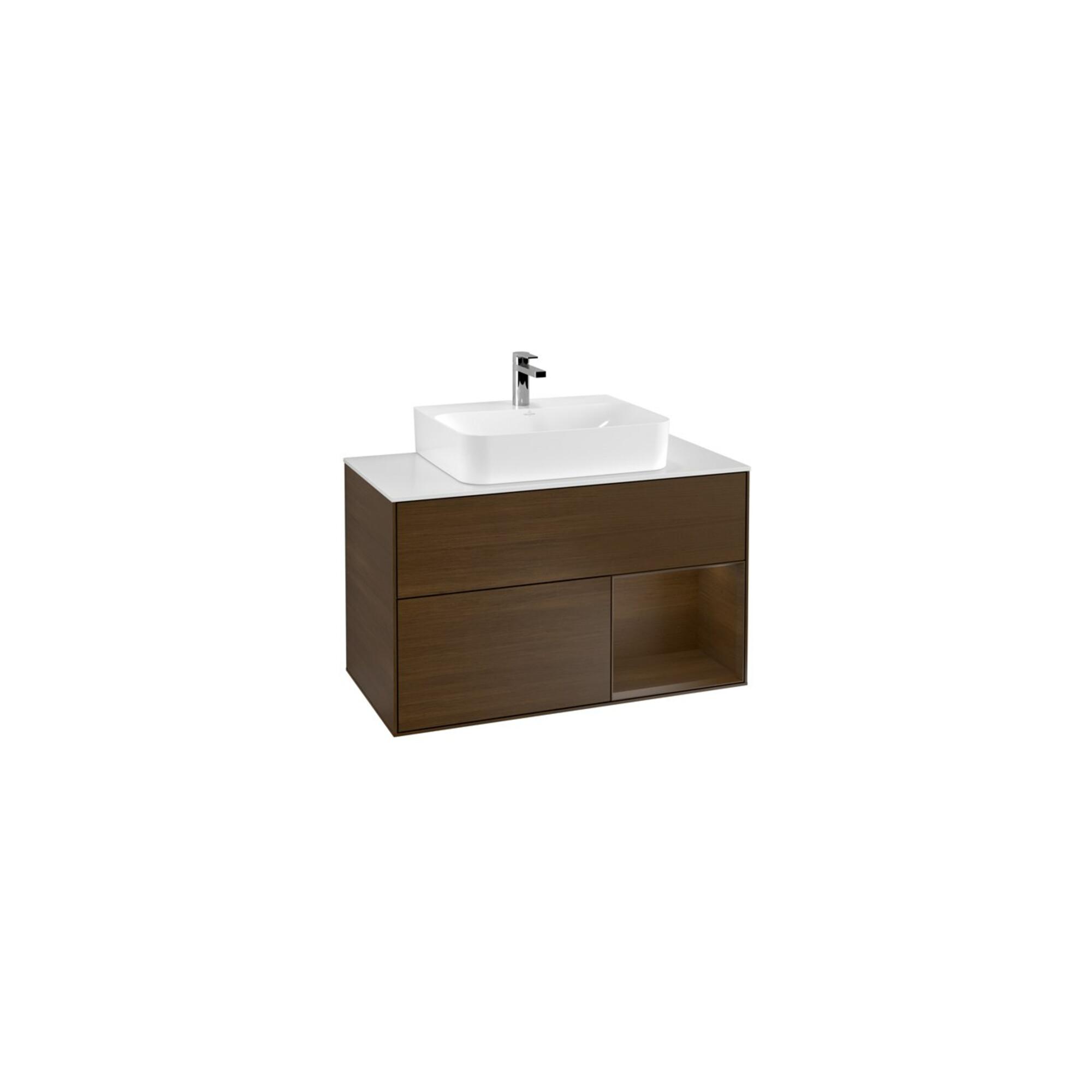 V&B Waschtischunterschrank Wandbeleuchtung Finion 100, Pl Wh. M, Reg Re Wal Ven, Wal Ven ; Villeroy & Boch (G121GNGN)