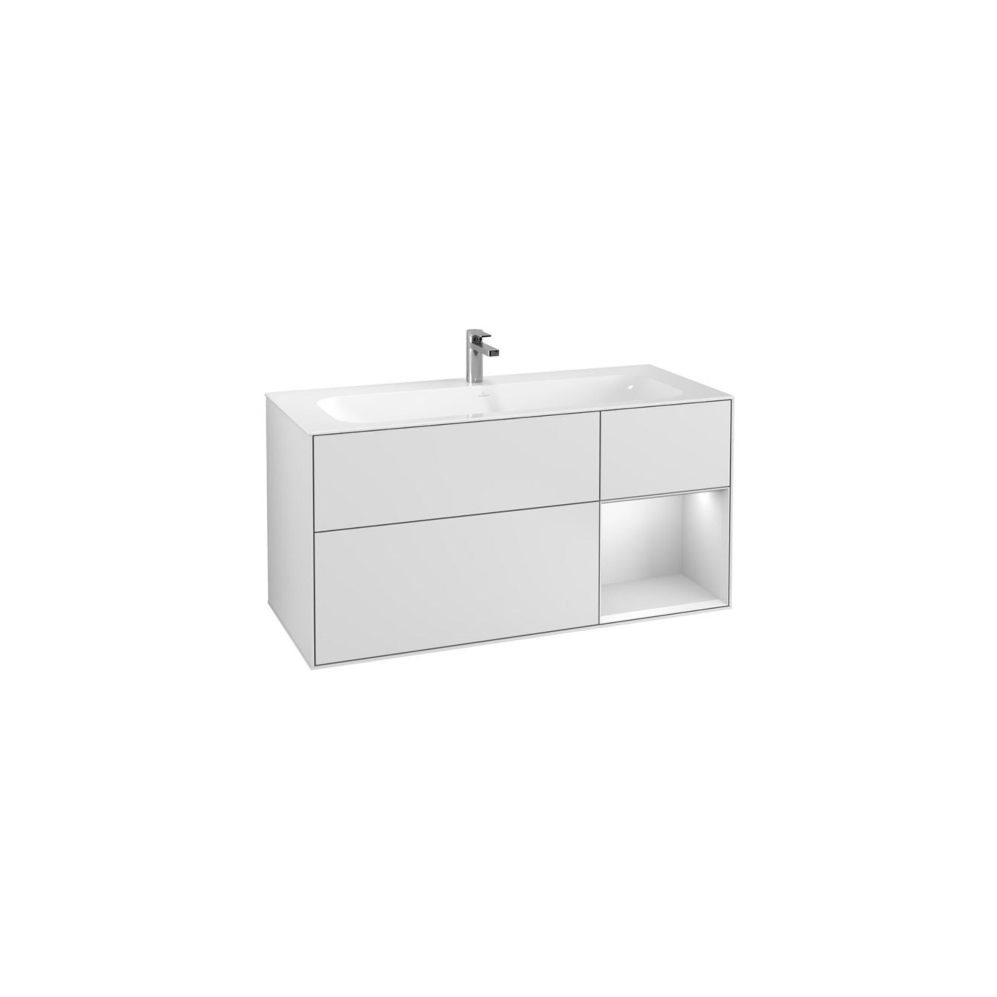 V&B Waschtischunterschrank Wandbeleuchtung Finion 119,6X59,1Cm, Rg Re Wh. M Lac, Wh. M Lac ; Villeroy & Boch (G070MTMT)