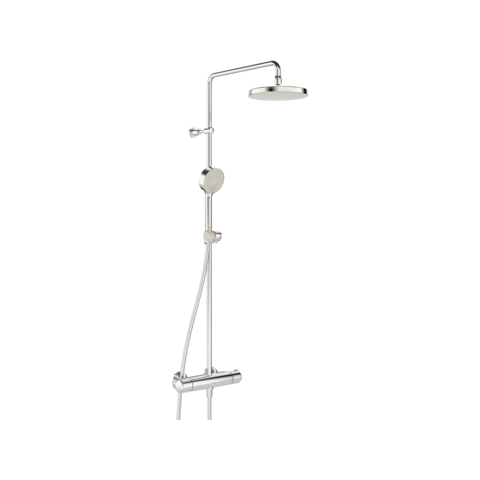 Hansa Duschsystem Hansamicra Eco M Thermostat, 9 L/M., Ausl. 445-470Mm, Chrom (443501300009)
