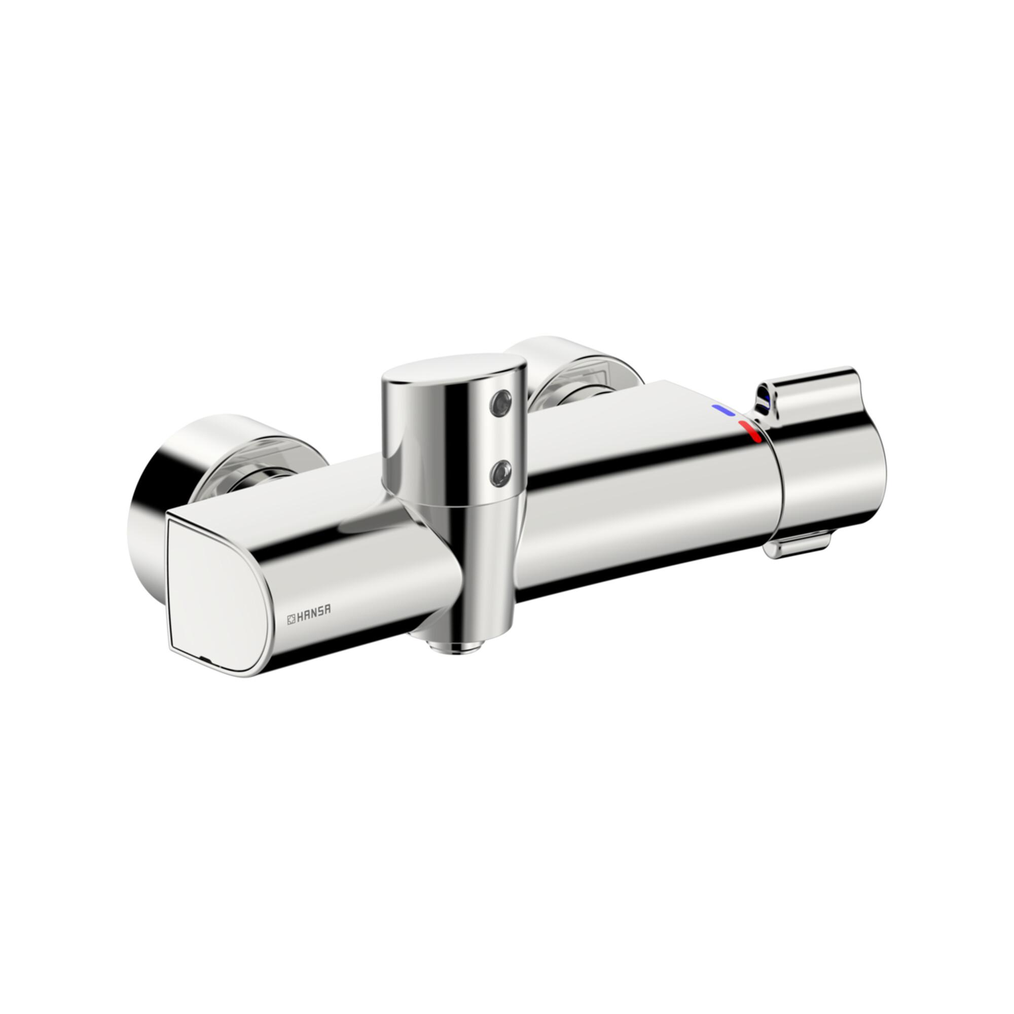 Hansa Brause-Thermostat Hansaclinica Aufputz, Batteriebetrieb, Chrom (08866200)