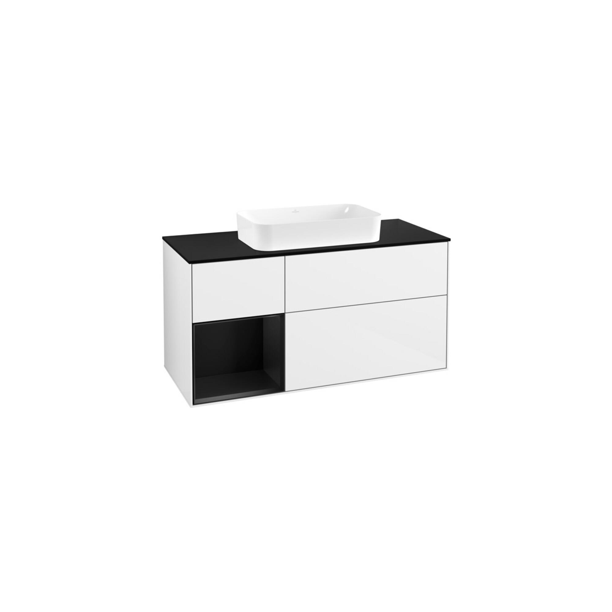 V&B Waschtischunterschrank Wandbeleuchtung Finion 120X60 Cm, Reg Re Bla M Lac, Glo Wh. Lac ; Villeroy & Boch (G702PDGF)