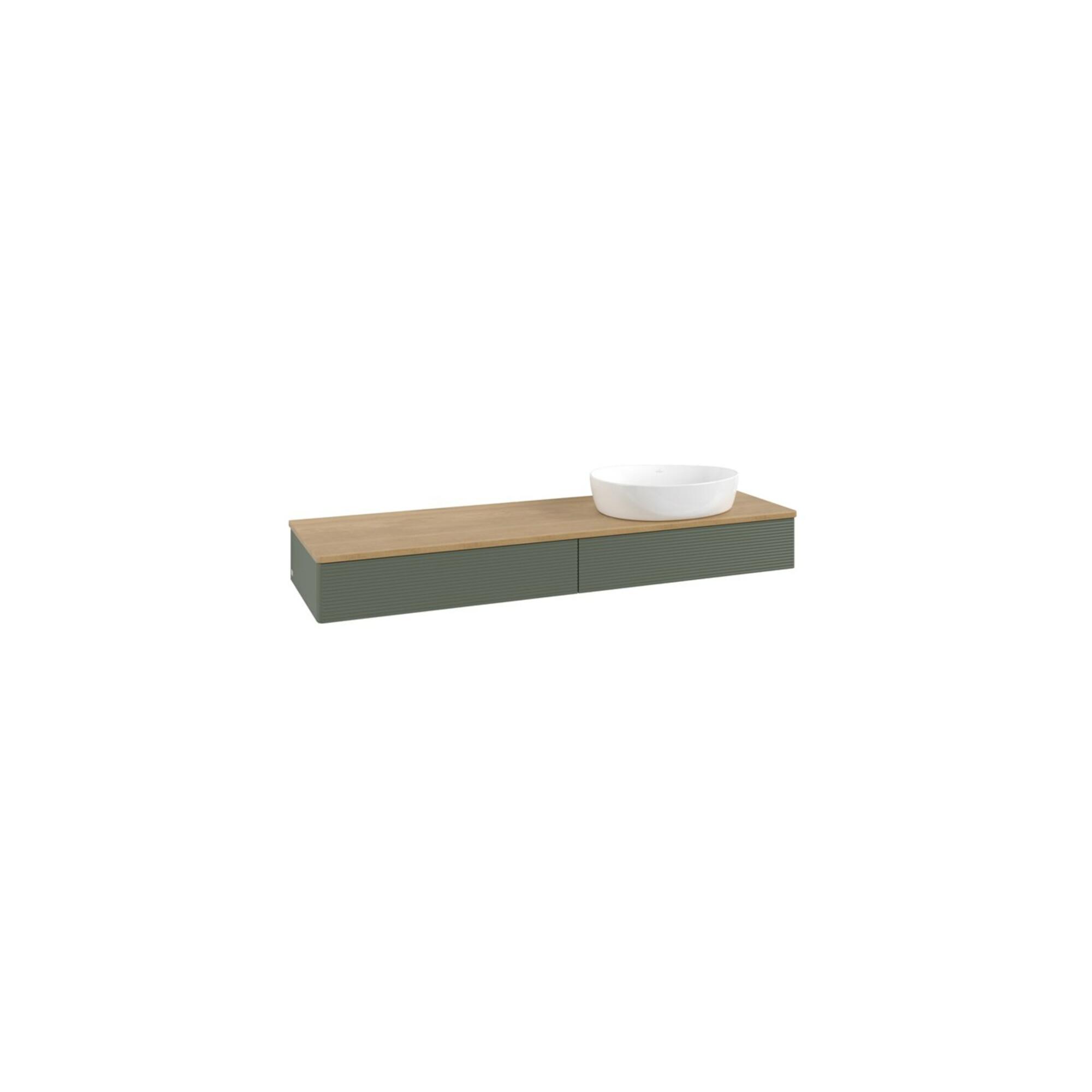 V&B Waschtischunterschrank Mit Frontstruktur Antao 160X50Cm, WBP Hon. Oa, Lea Gre. M Lac ; Villeroy & Boch (K16111HL)
