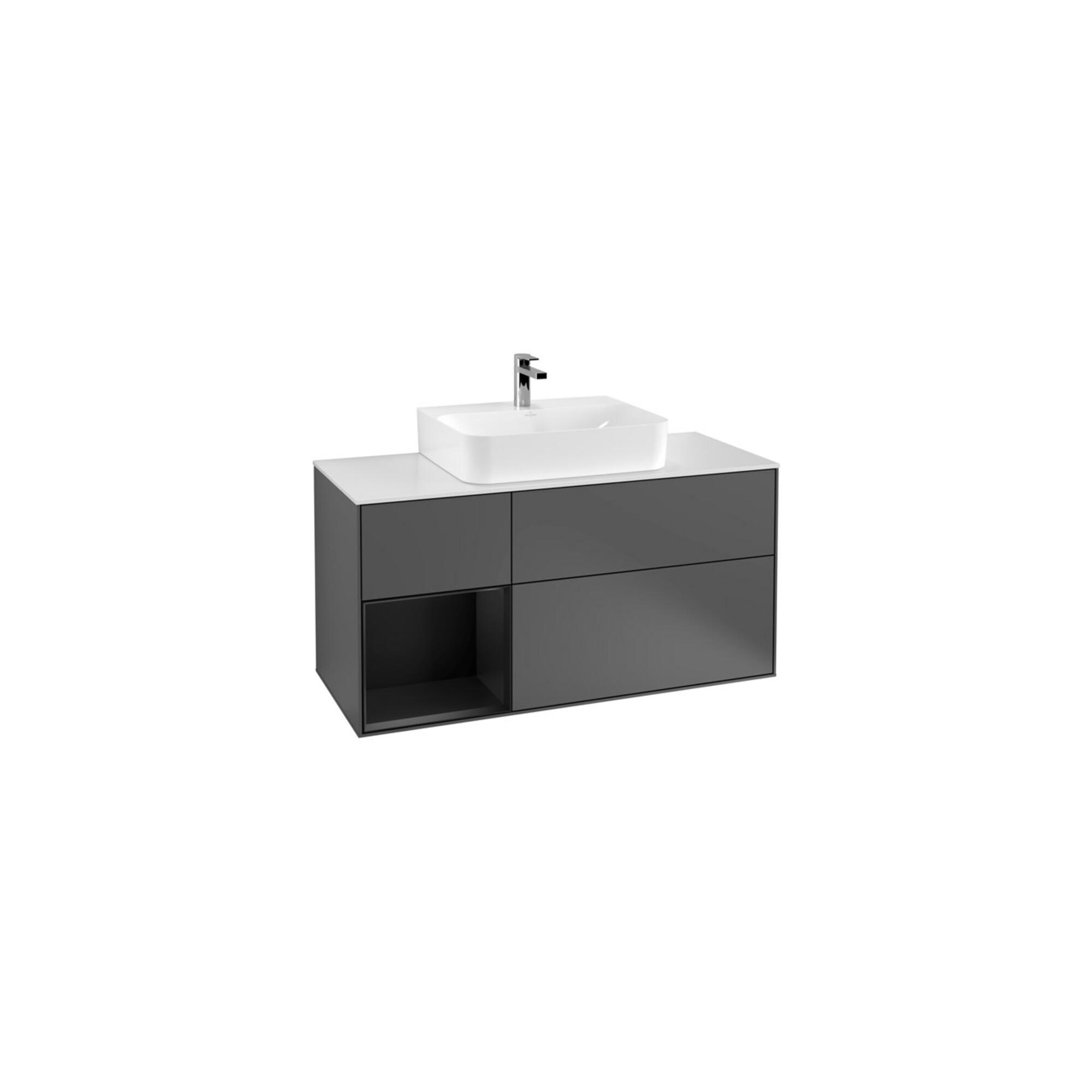 V&B Waschtischunterschrank Finion 120Cm, Pl W M, Rg L B M Lac, Anthrac. M ; Villeroy & Boch (F161PDGK)